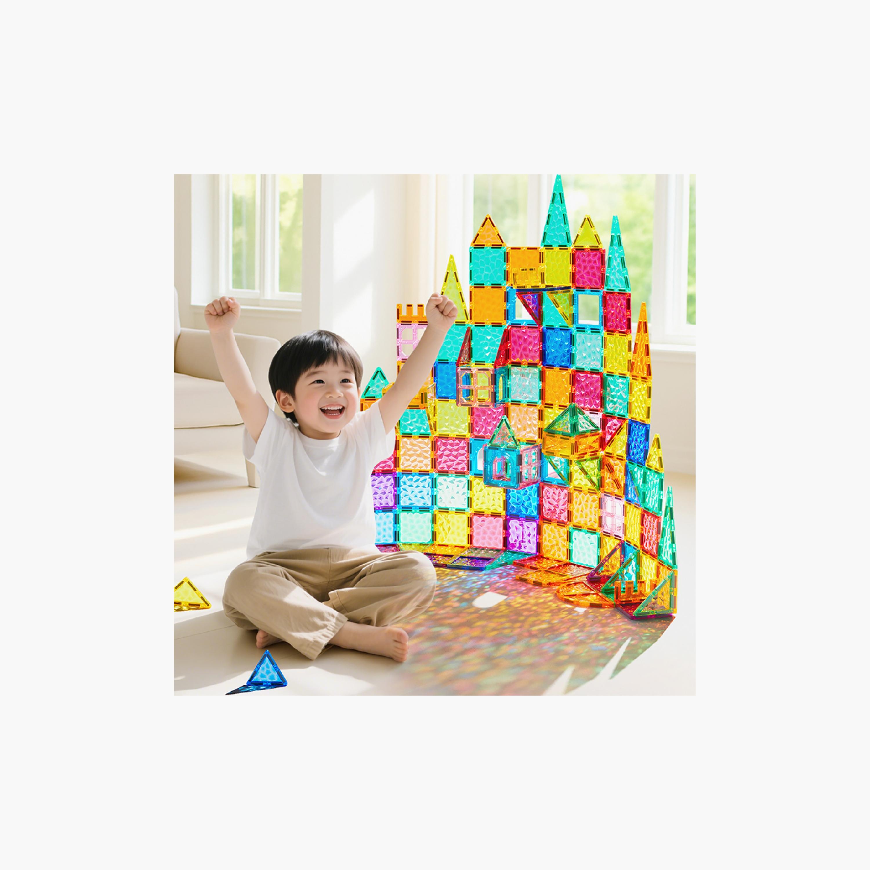 Mideer 90-Piece Colourful Magnetic Tiles-toys-buildingblocks-magnetictoys-image-9
