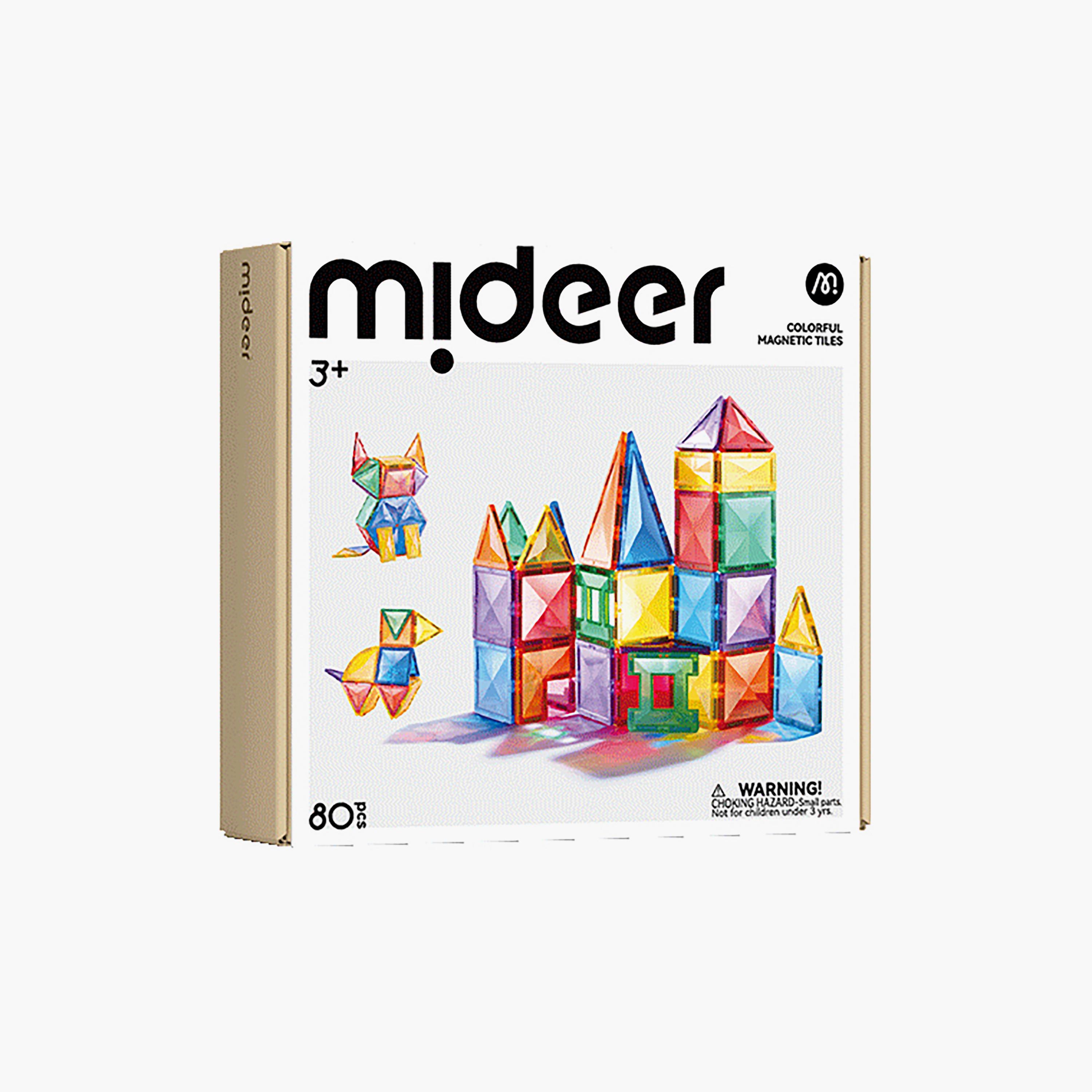 مكعبات مغناطيسية ملونة، 80 قطعة من ميدير-toys-buildingblocks-magnetictoys-image-1