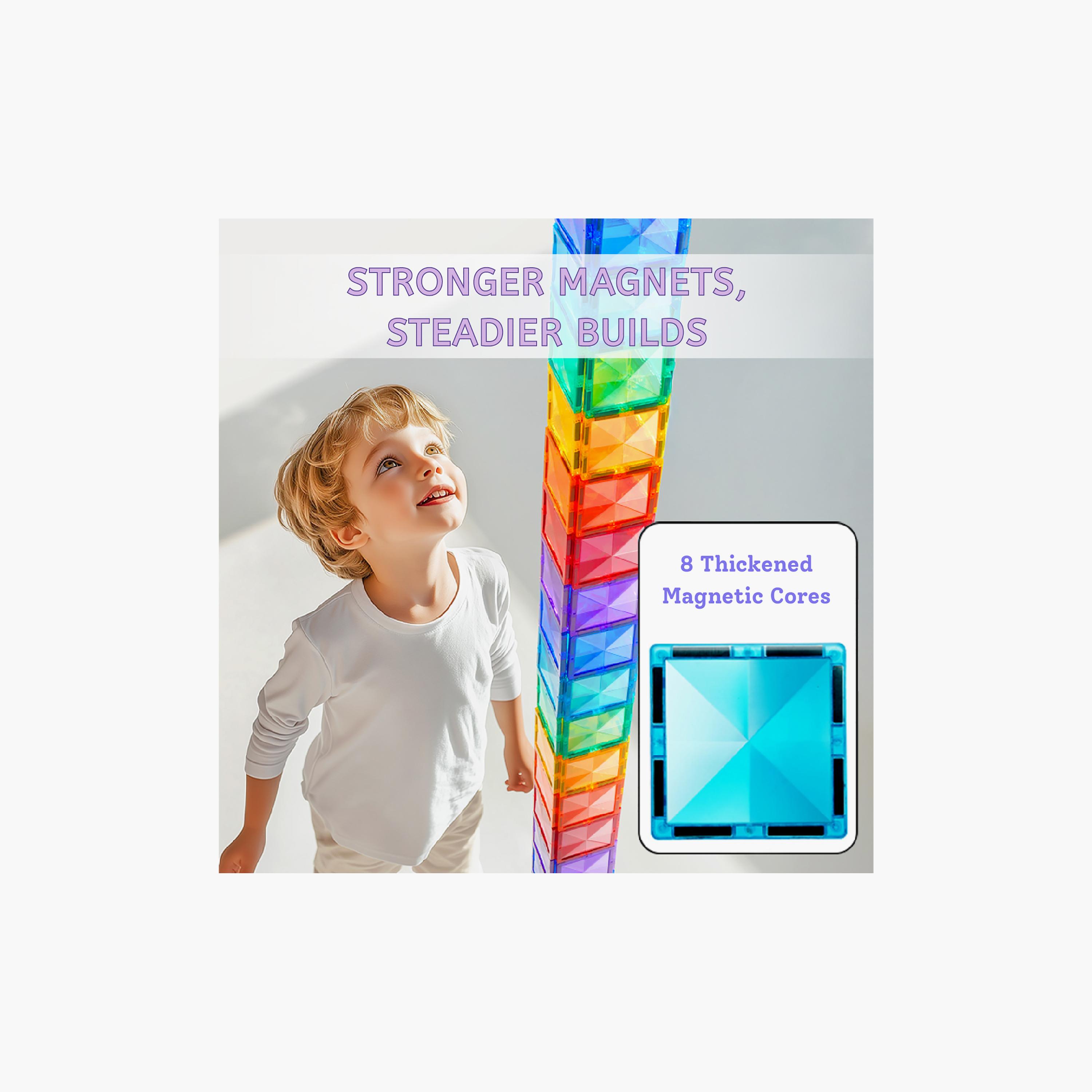 مكعبات مغناطيسية ملونة، 80 قطعة من ميدير-toys-buildingblocks-magnetictoys-image-4
