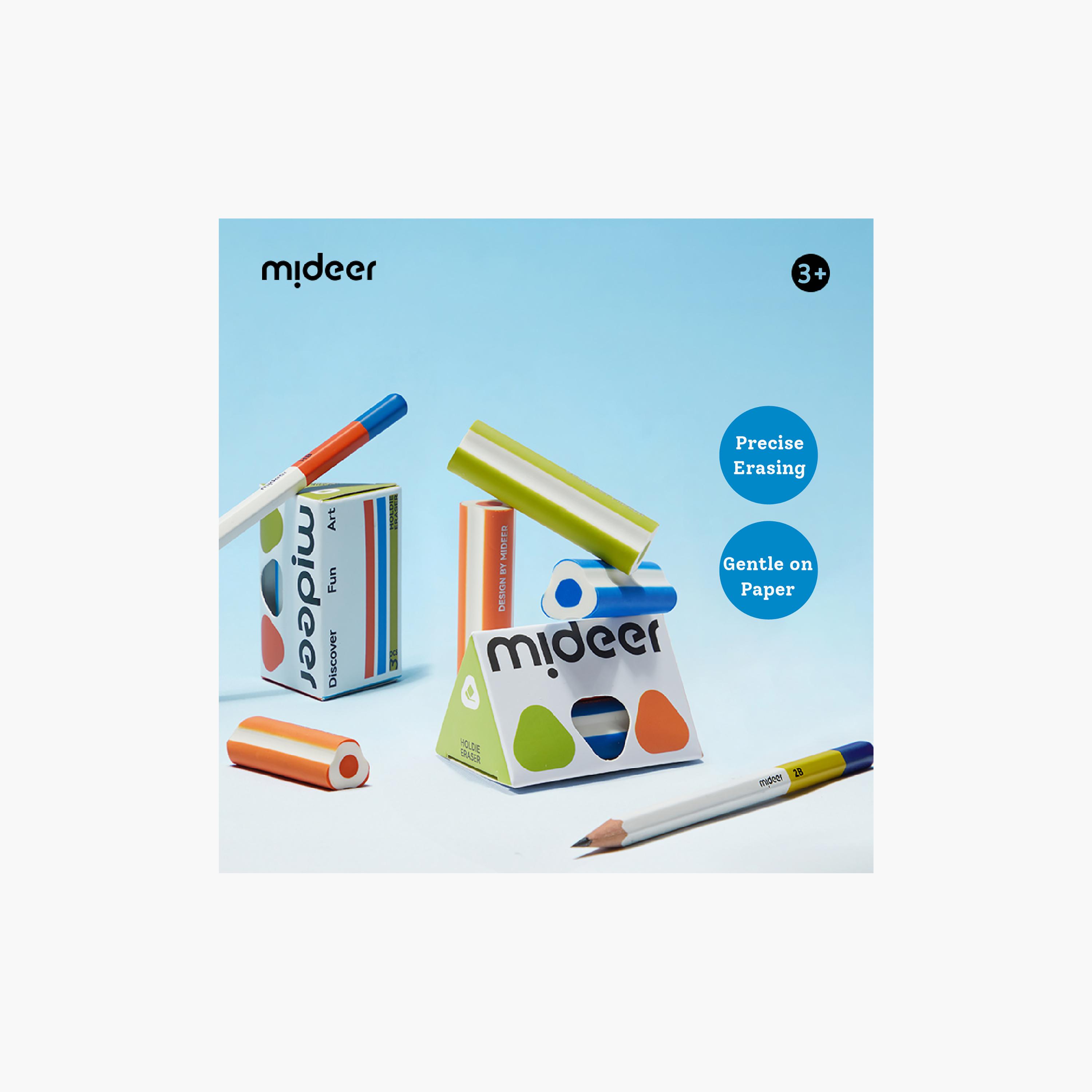 ممحاة سهلة الإمساك، 3 قطع من ميدير-school-stationery-accessories-image-3
