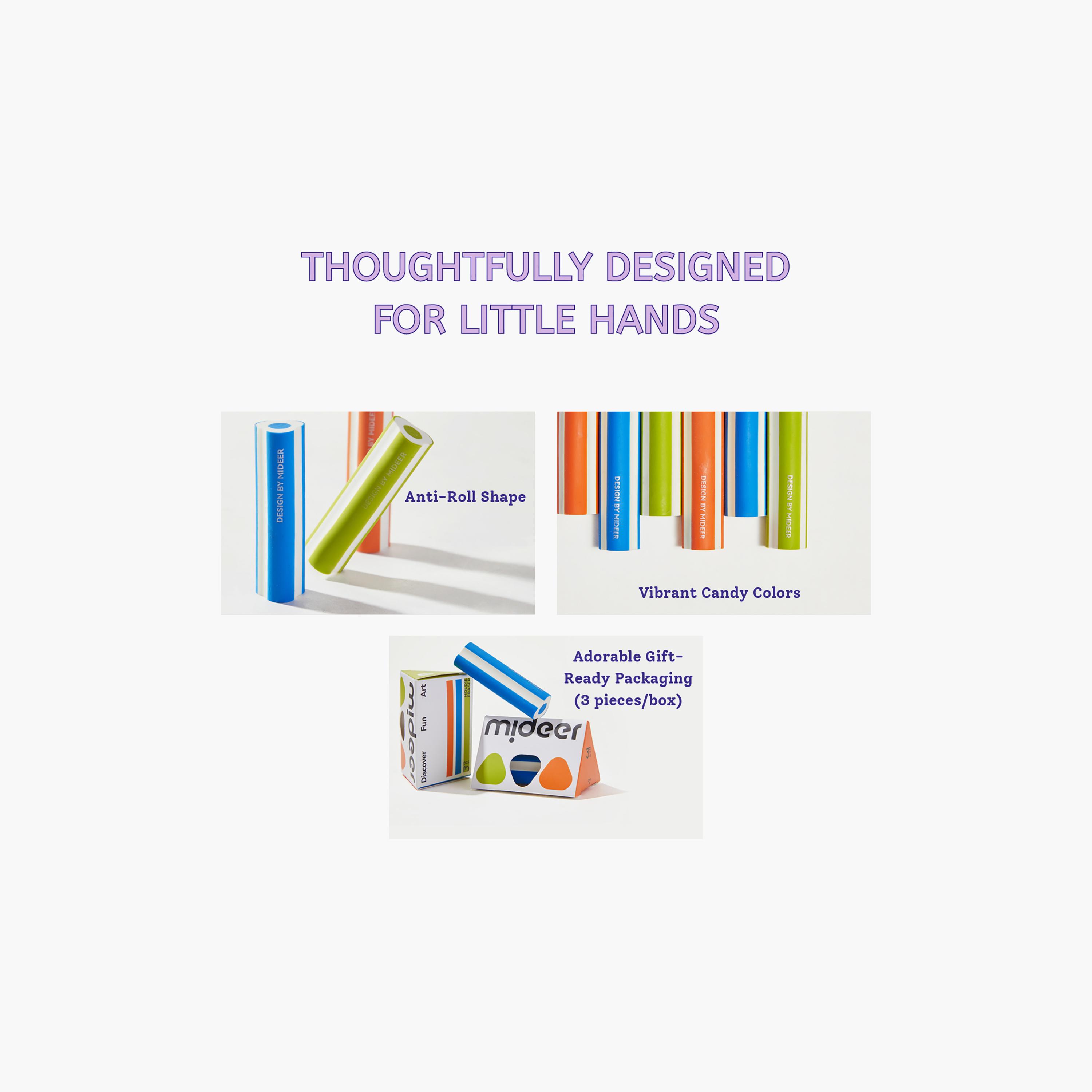 ممحاة سهلة الإمساك، 3 قطع من ميدير-school-stationery-accessories-image-8