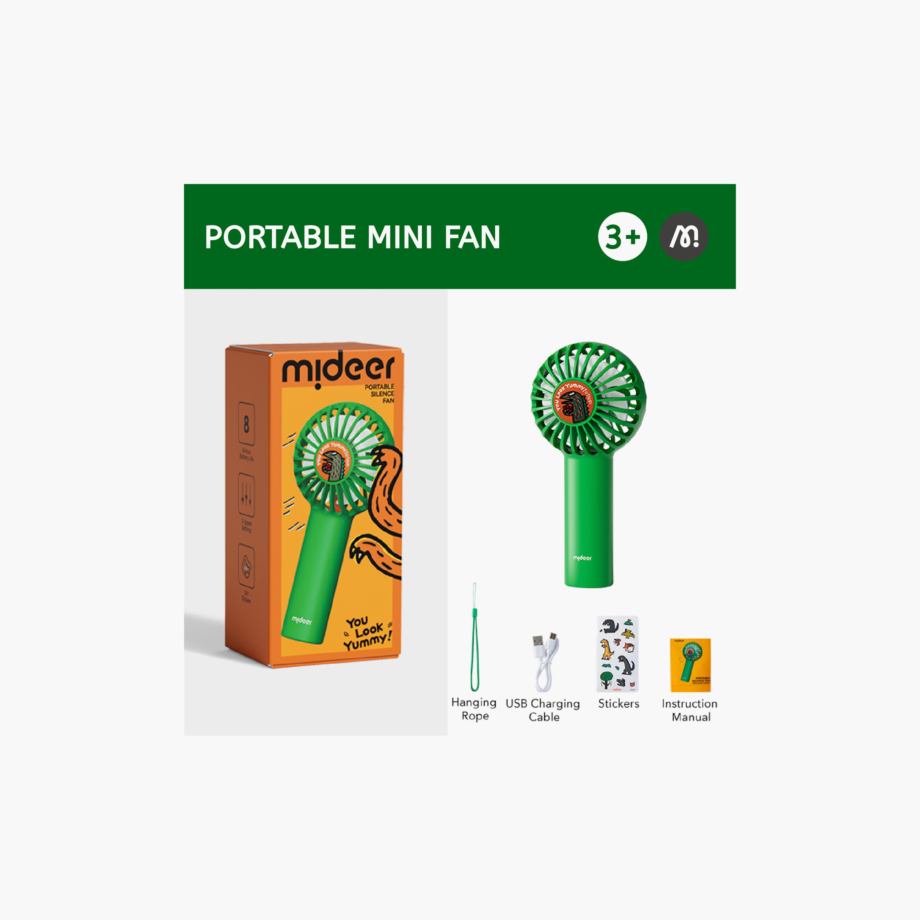 Mideer Portable Silent Fan with Stickers-baby-gear-travelaccessories-image-2
