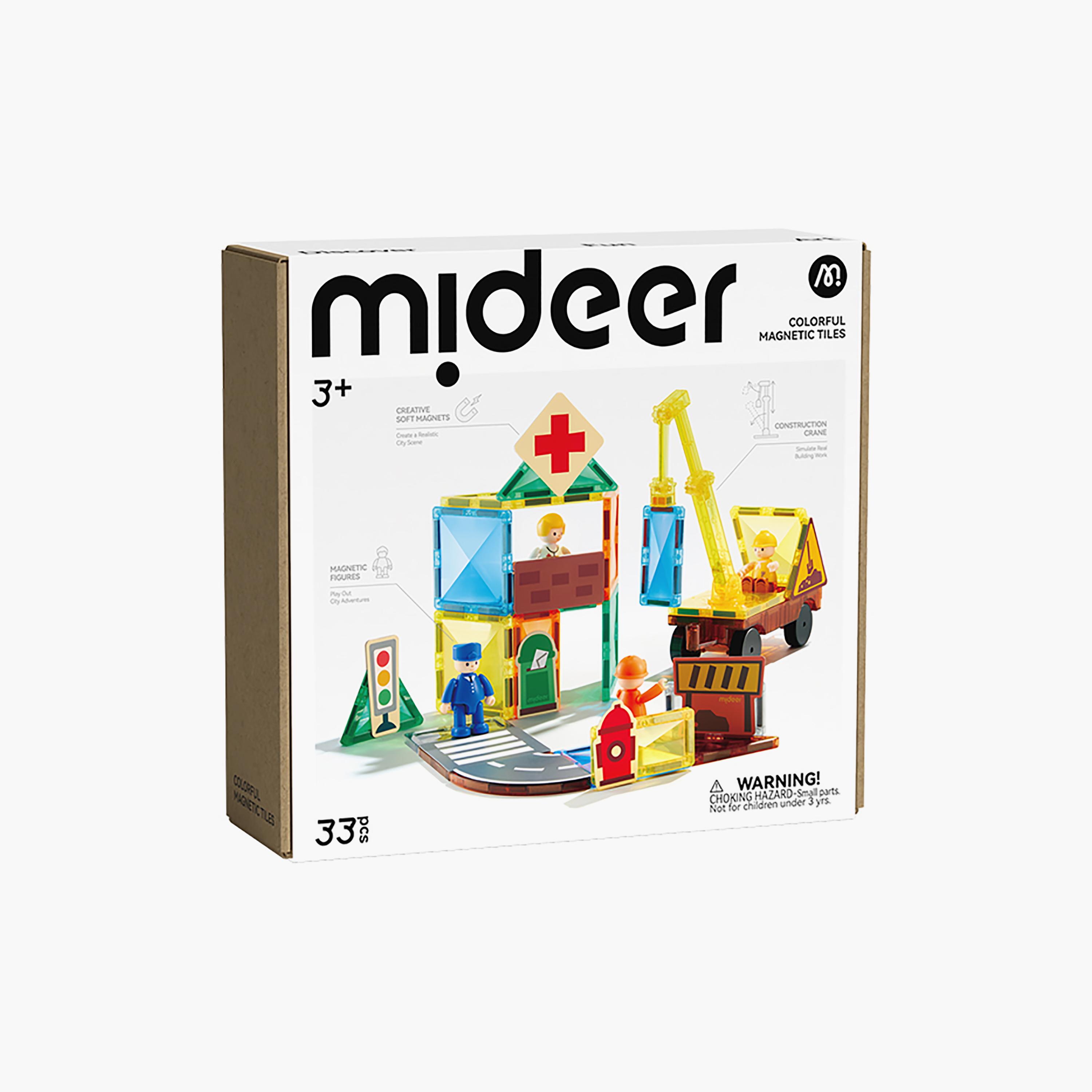 Mideer 33-Piece Colourful Magnetic Tiles-toys-buildingblocks-magnetictoys-image-1