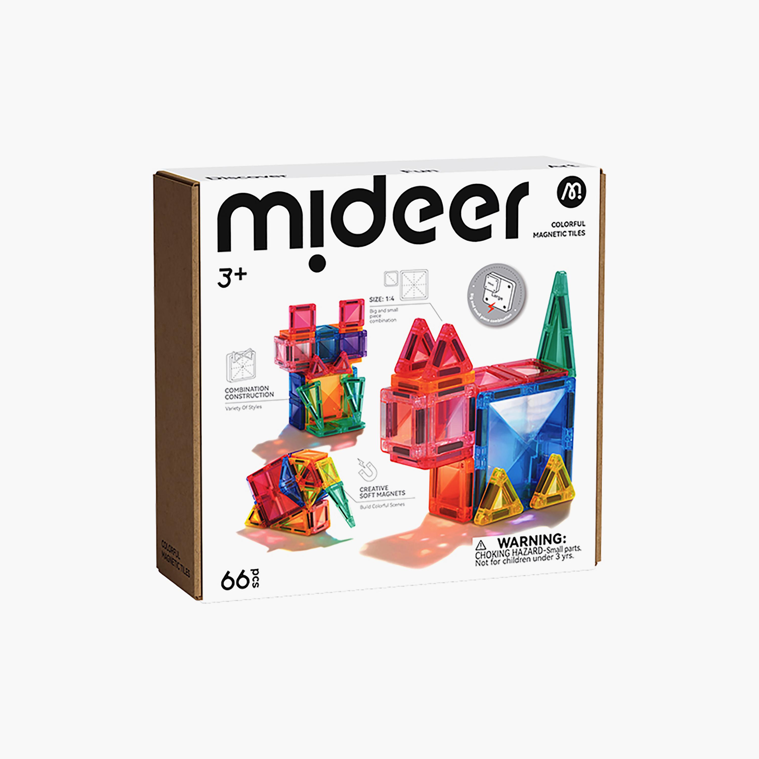 مكعبات مغناطيسية ملونة صغيرة، 66 قطعة من ميدير-toys-buildingblocks-magnetictoys-image-1