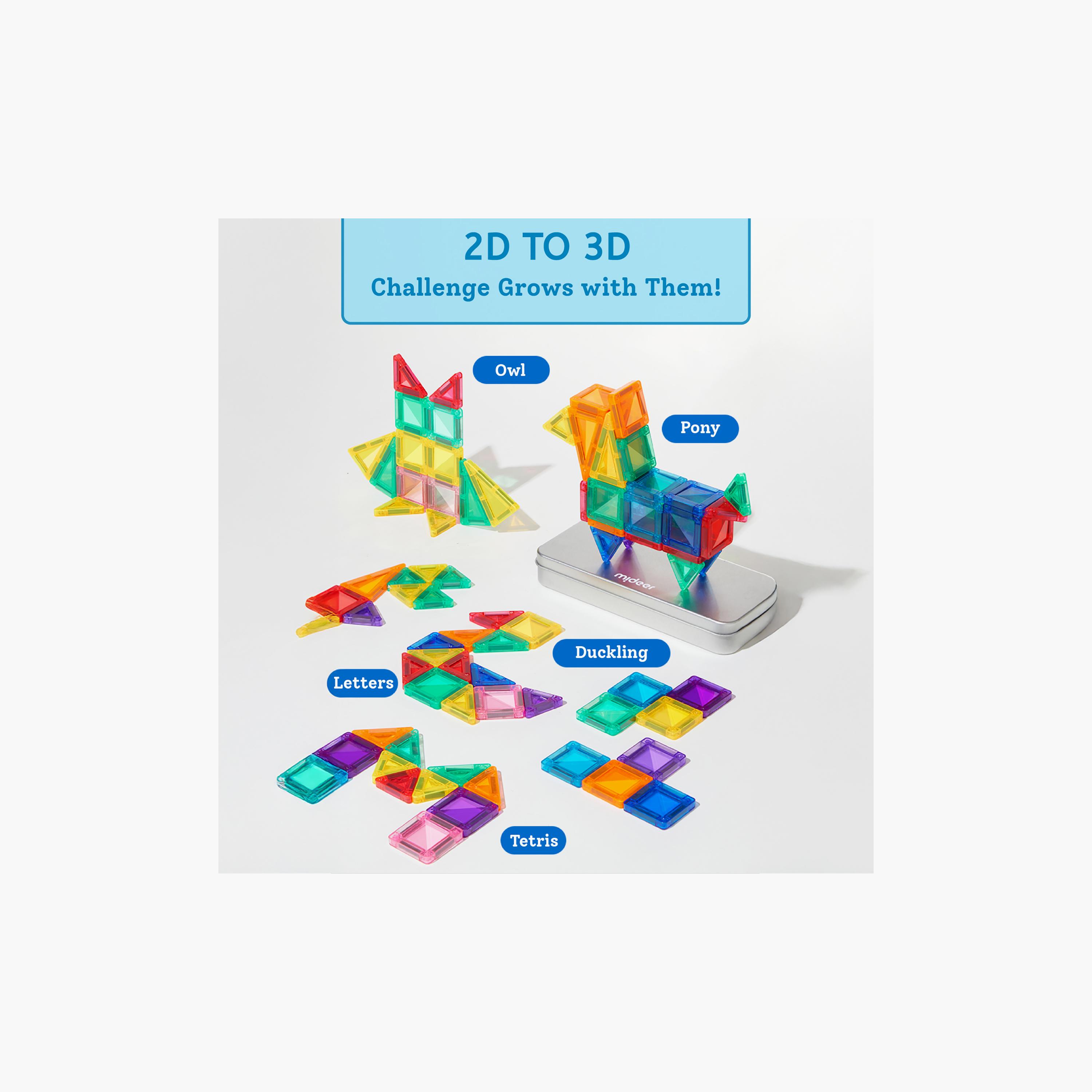 مكعبات مغناطيسية ملونة صغيرة، 66 قطعة من ميدير-toys-buildingblocks-magnetictoys-image-7