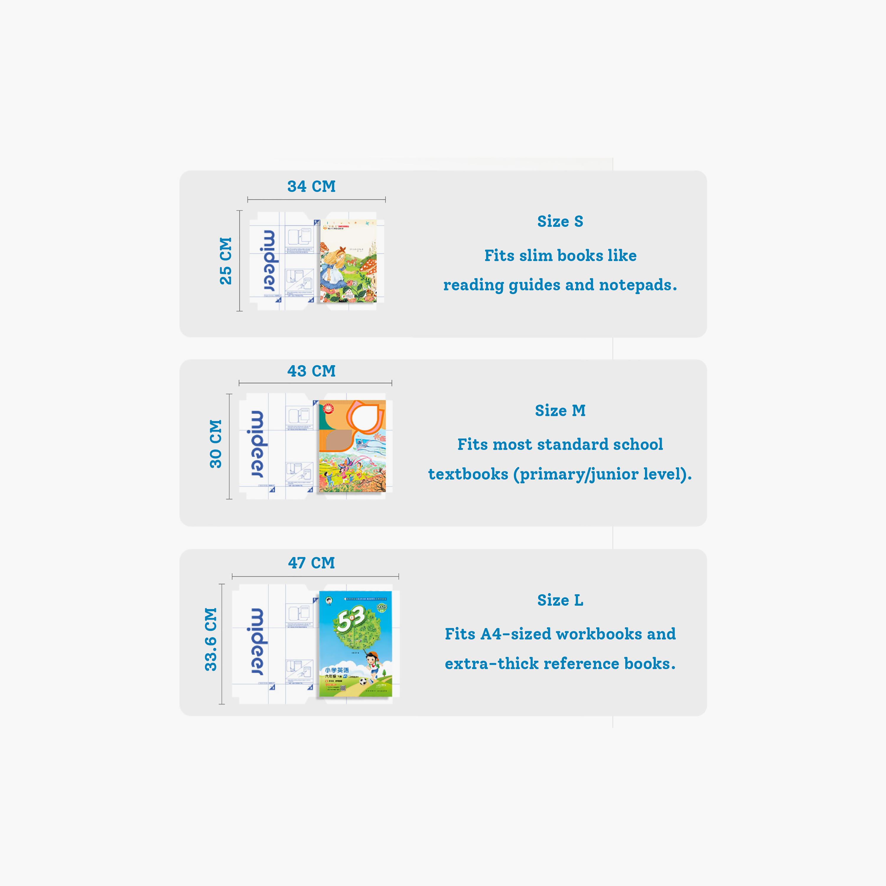 طقم أغلفة كتب لاصقة، 10 قطع من ميدير-school-stationery-notebooks-image-8