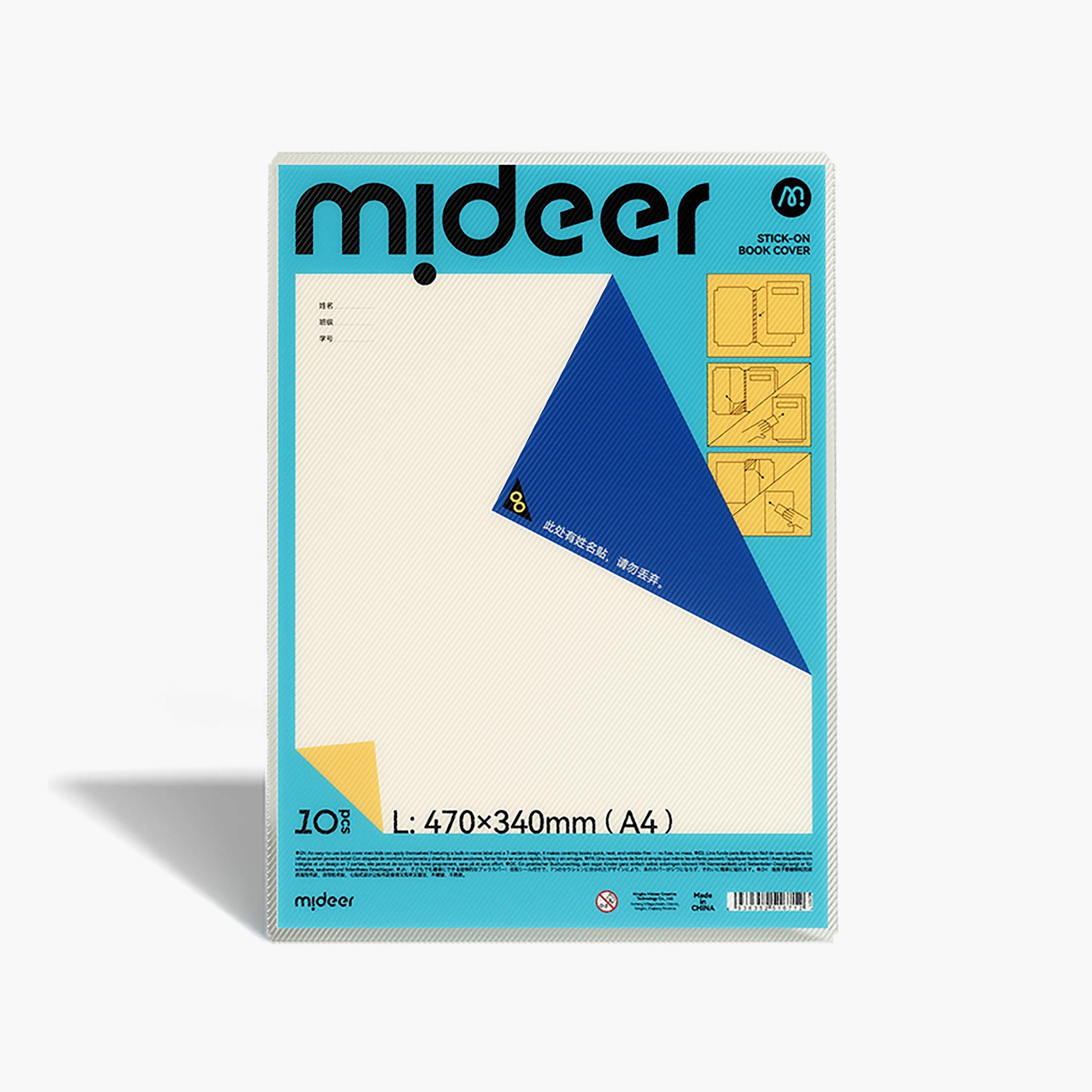 Mideer 10-Piece Sick-On Book Covers Set-school-stationery-notebooks-image-1