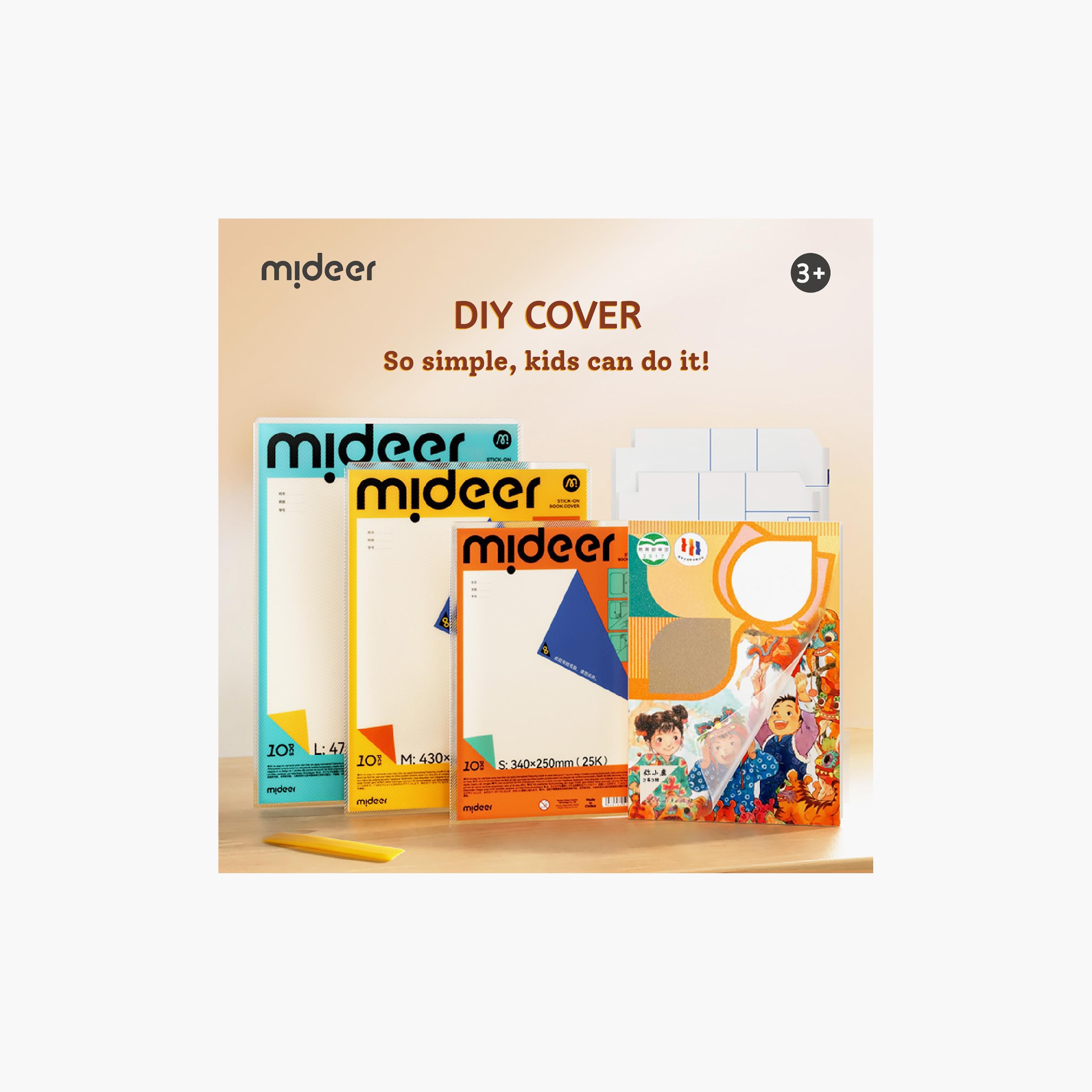 Mideer 10-Piece Sick-On Book Covers Set-school-stationery-notebooks-image-9