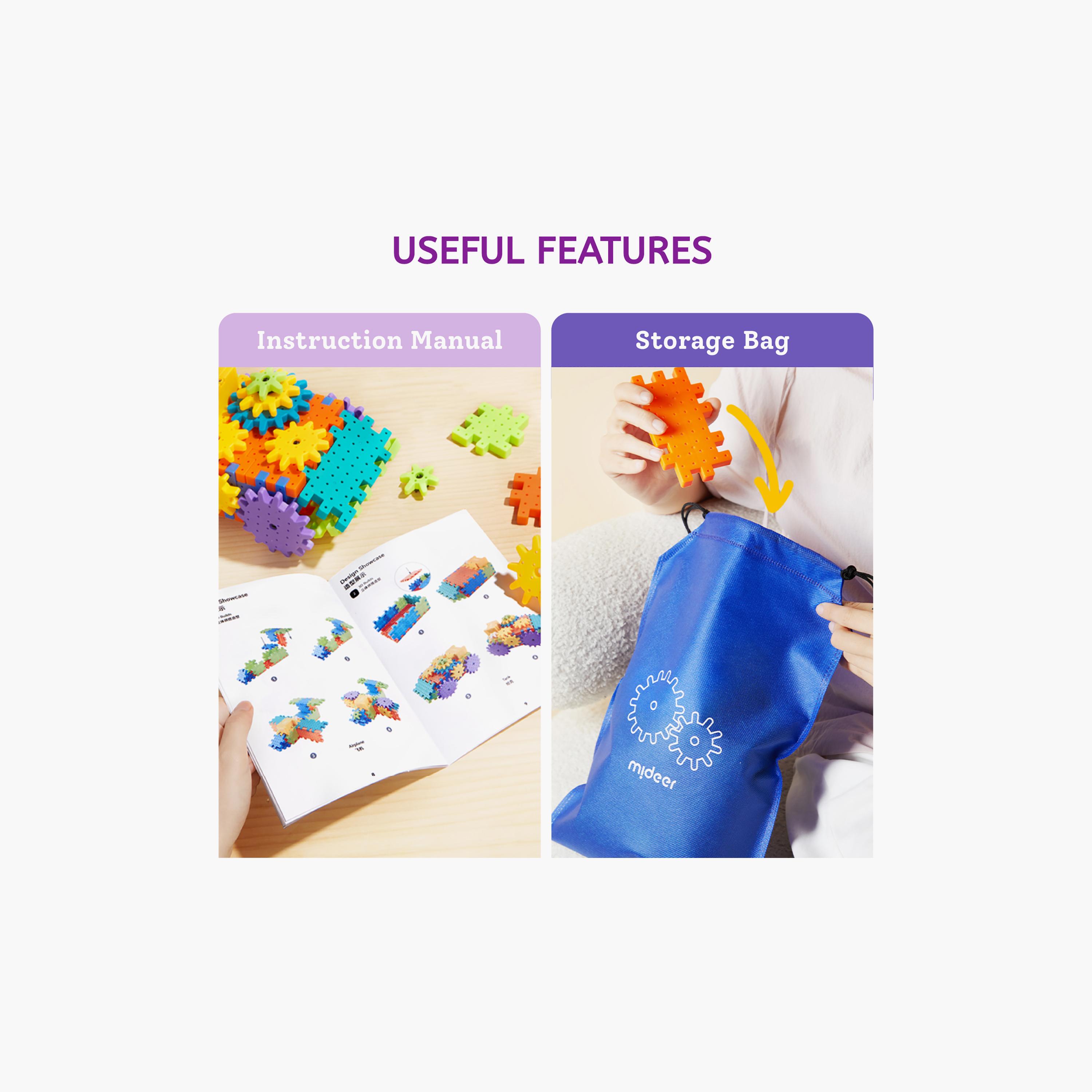 طقم مكعبات إلكتروجير، 64 قطعة من ميدير-toys-buildingblocks-blocks-image-8