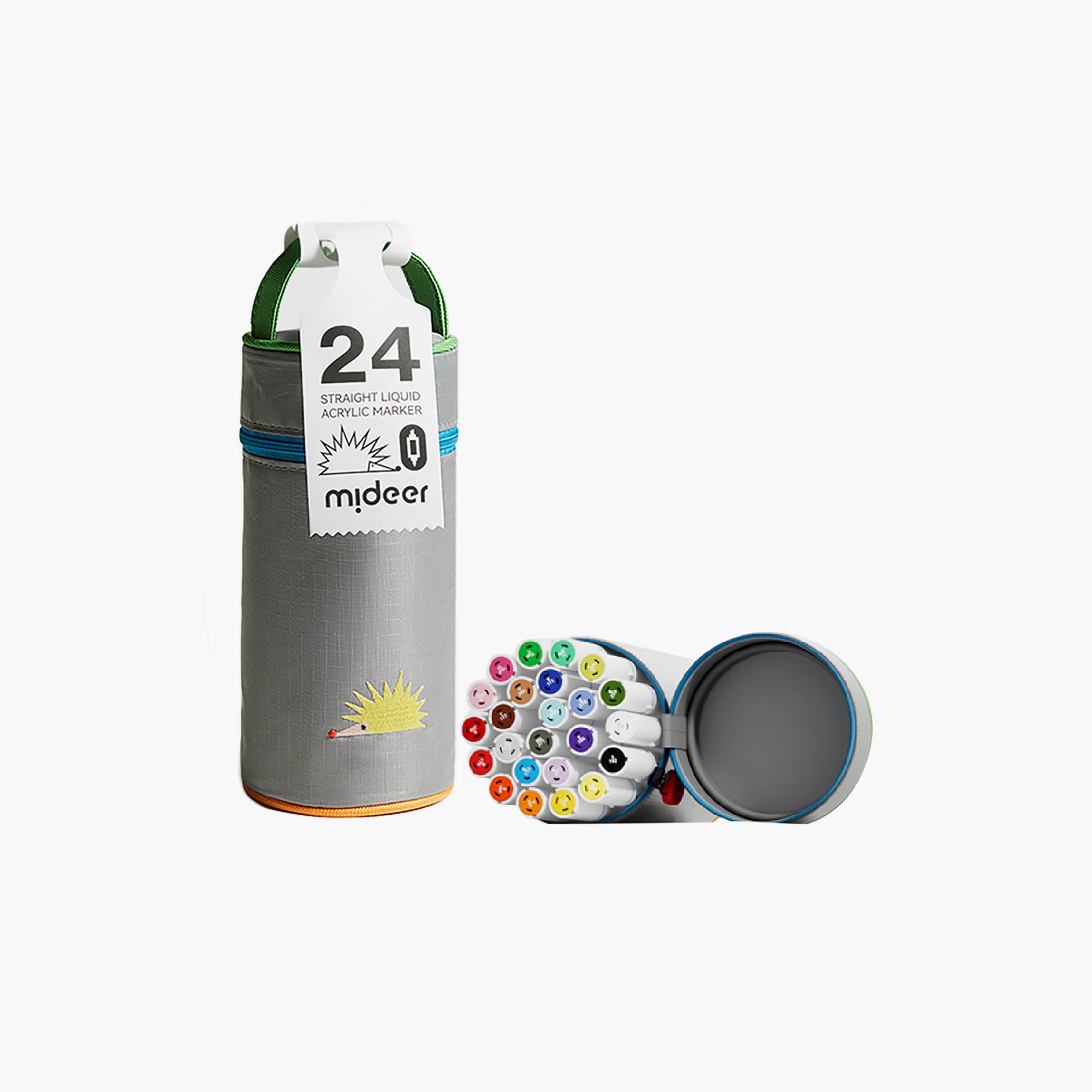 أقلام ماركر أكريليك برأس مزدوج، 24 قطعة من ميدير-school-artsandcrafts-image-1