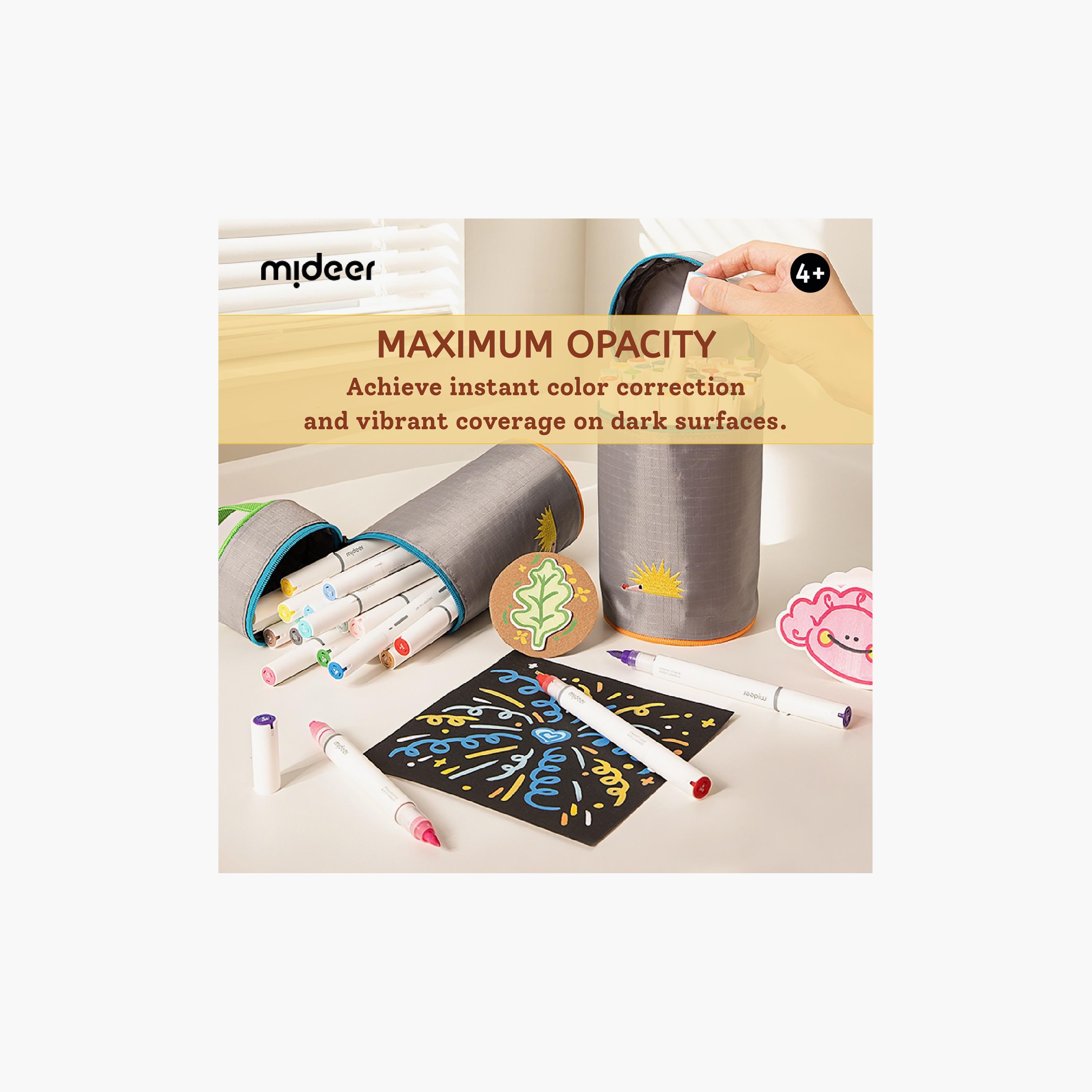 أقلام ماركر أكريليك برأس مزدوج، 24 قطعة من ميدير-school-artsandcrafts-image-9