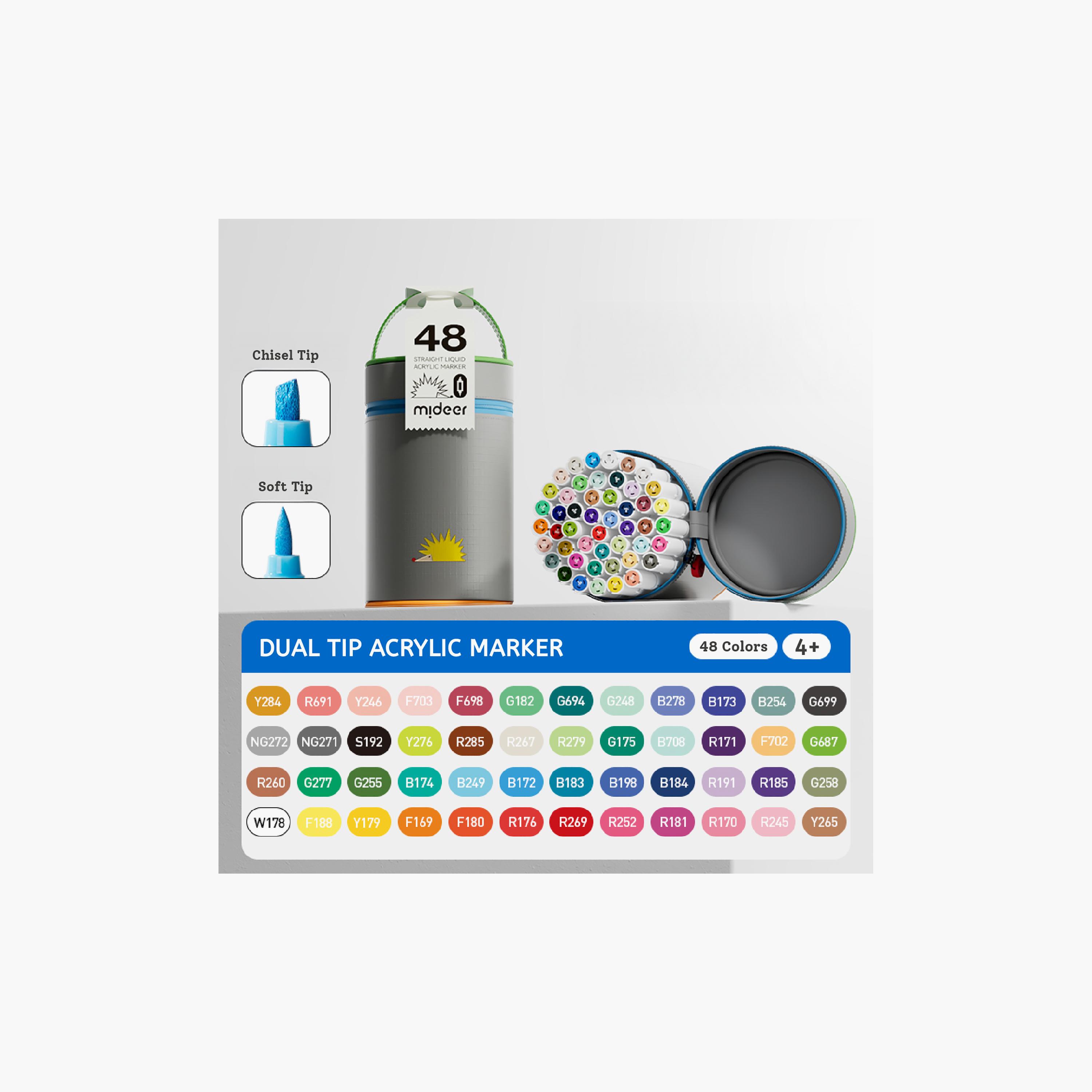 Mideer 48-Piece Dual Tip Acrylic Markers-school-artsandcrafts-image-2