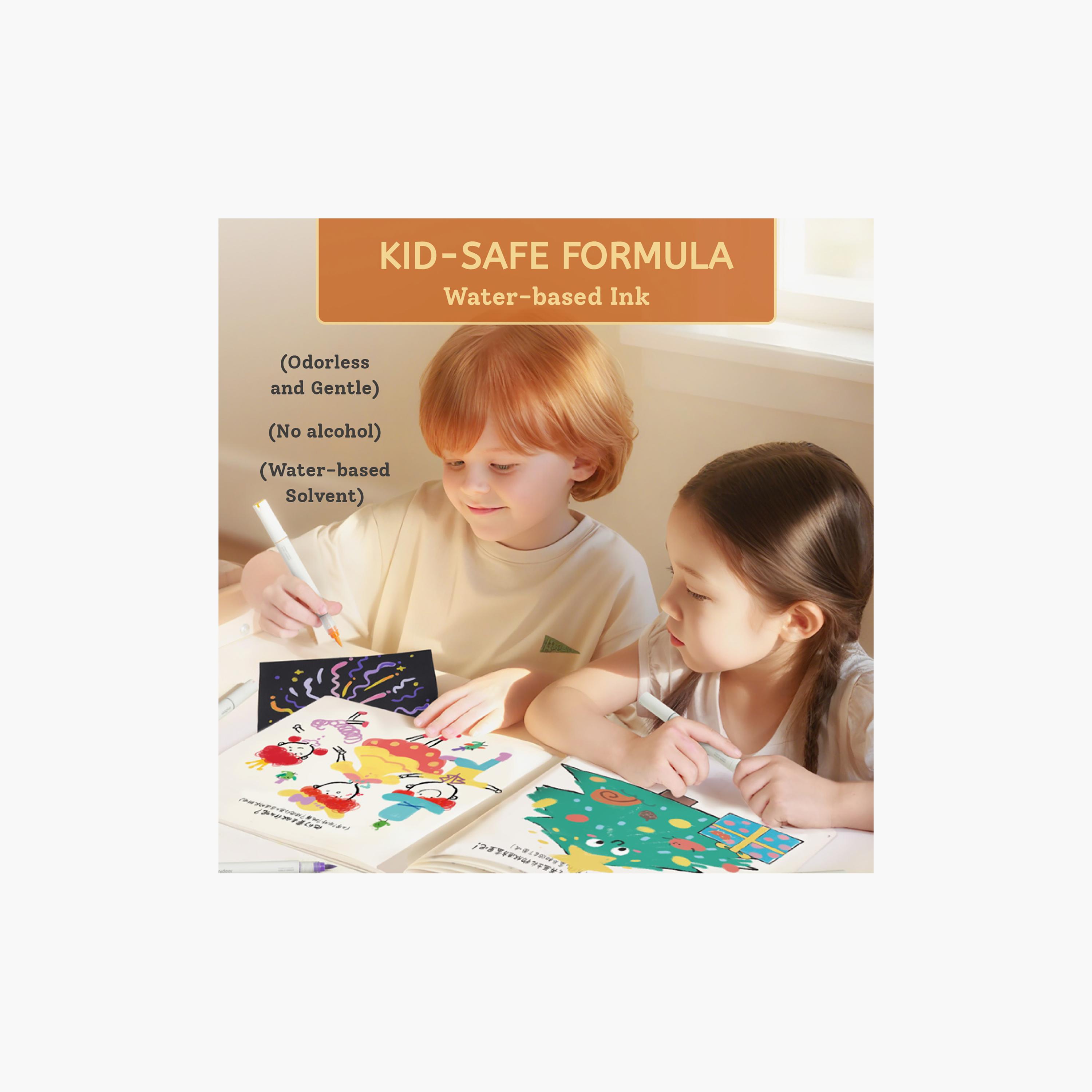 أقلام ماركر أكريليك برأس مزدوج 2 في 1، 16 قطعة من ميدير-school-artsandcrafts-image-7