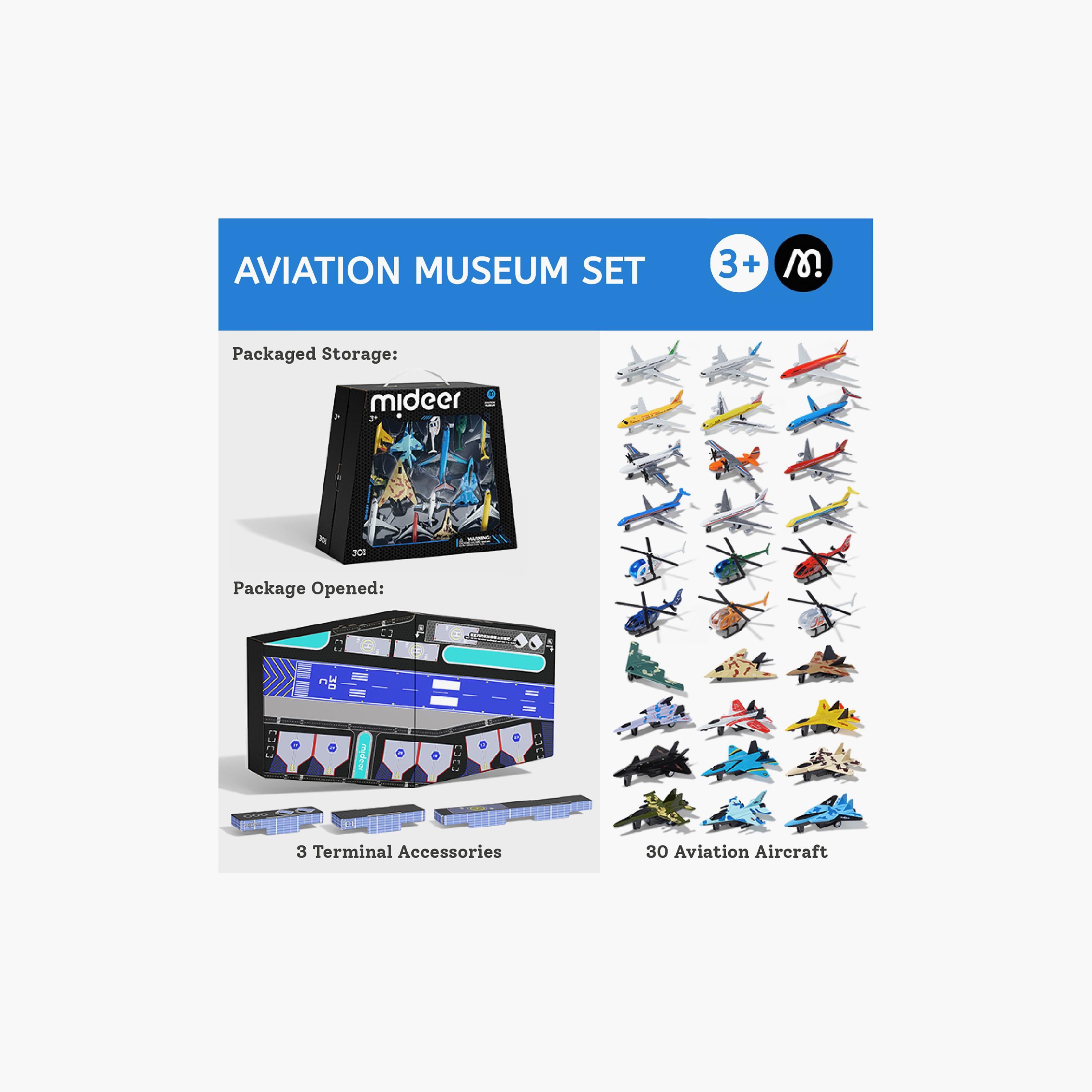 Mideer 30-Piece Die Cast Aircrafts with Terminal Access-toys-playvehicles-diecastcars-image-2