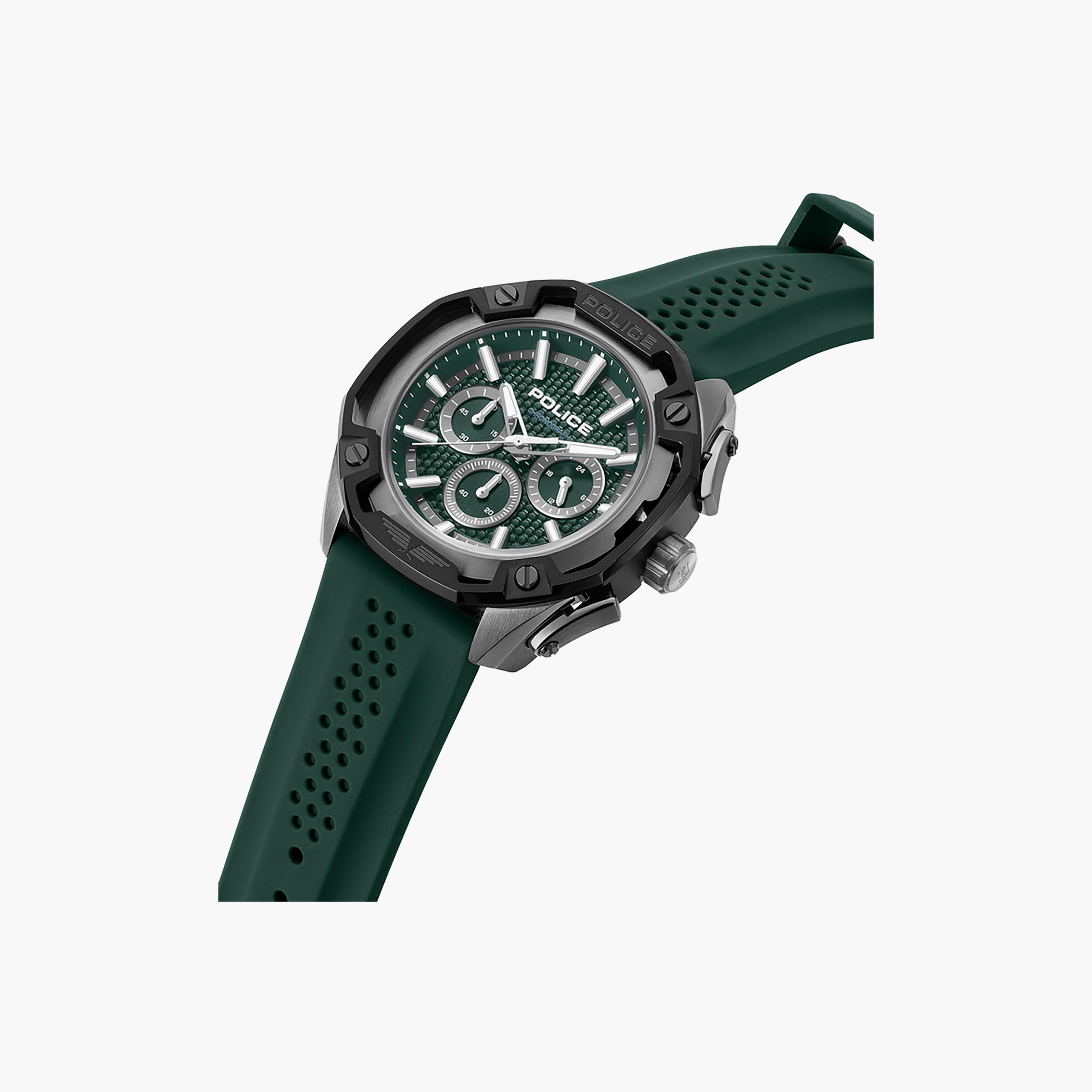 Centurian Green Dial Silicone Strap Chronograph Watch for Men-men-watchesandjewellery-watches-image-2