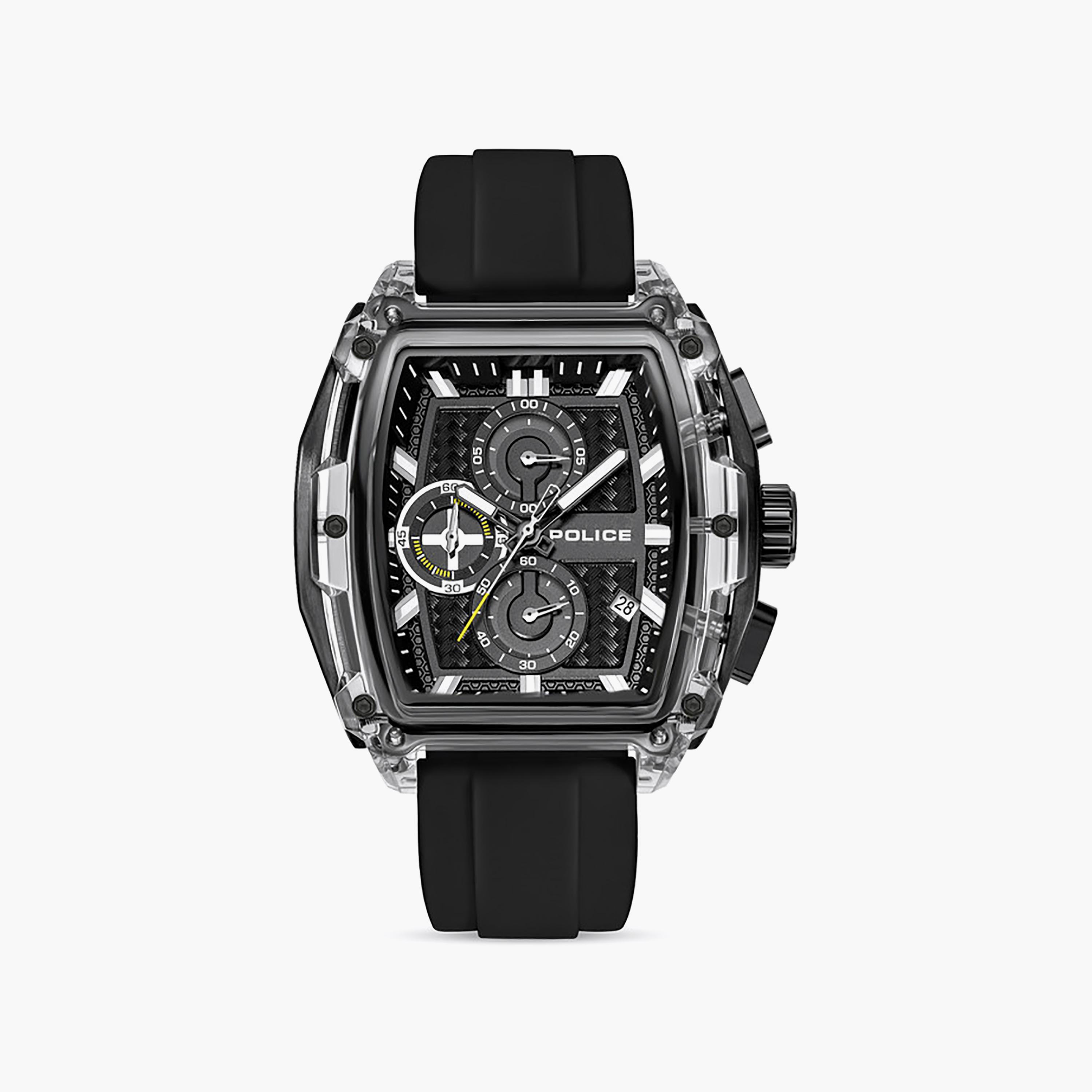 Clout Tank Four Interchangeable Silicone Straps Chronograph Watch for Men-men-watchesandjewellery-watches-image-2