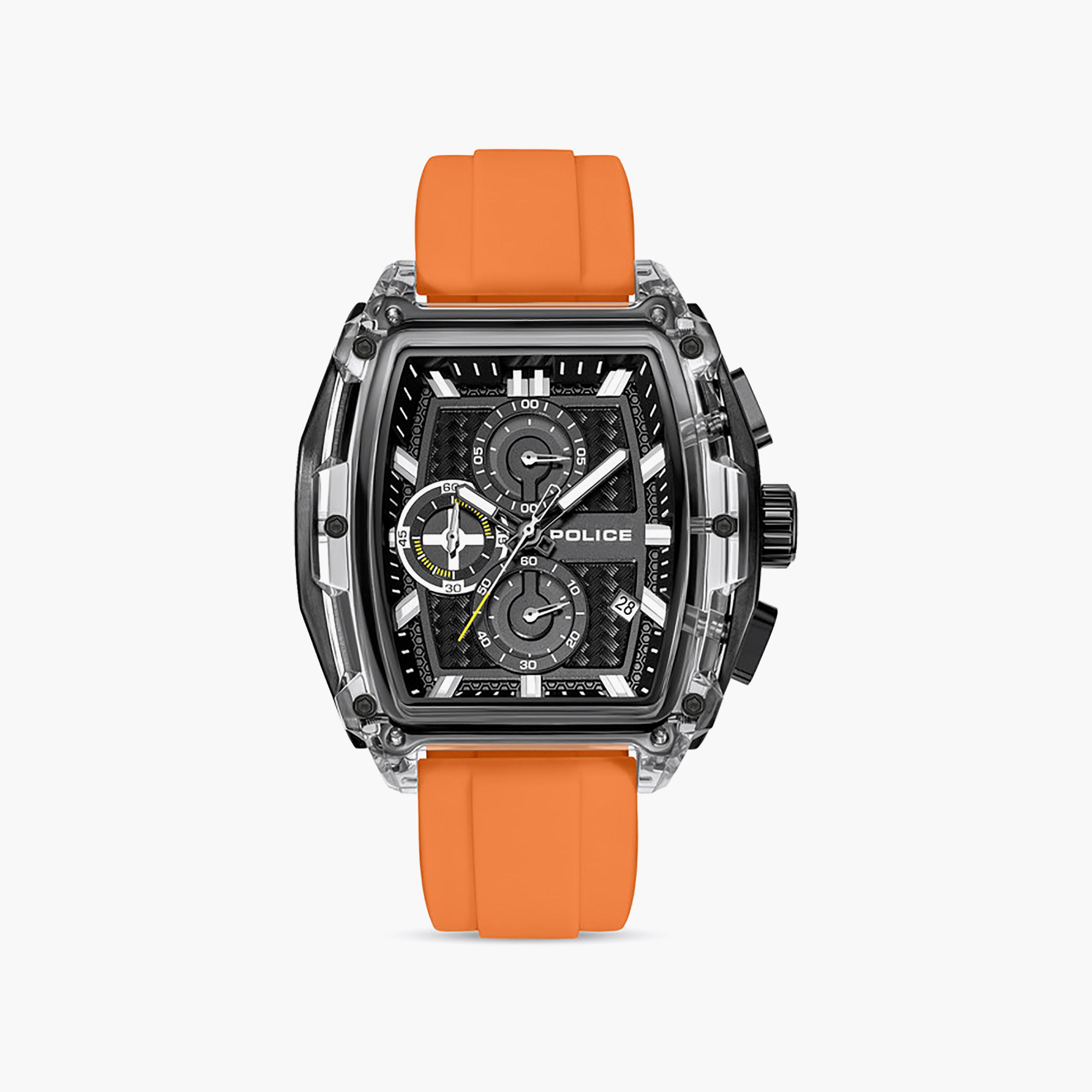 Clout Tank Four Interchangeable Silicone Straps Chronograph Watch for Men-men-watchesandjewellery-watches-image-5