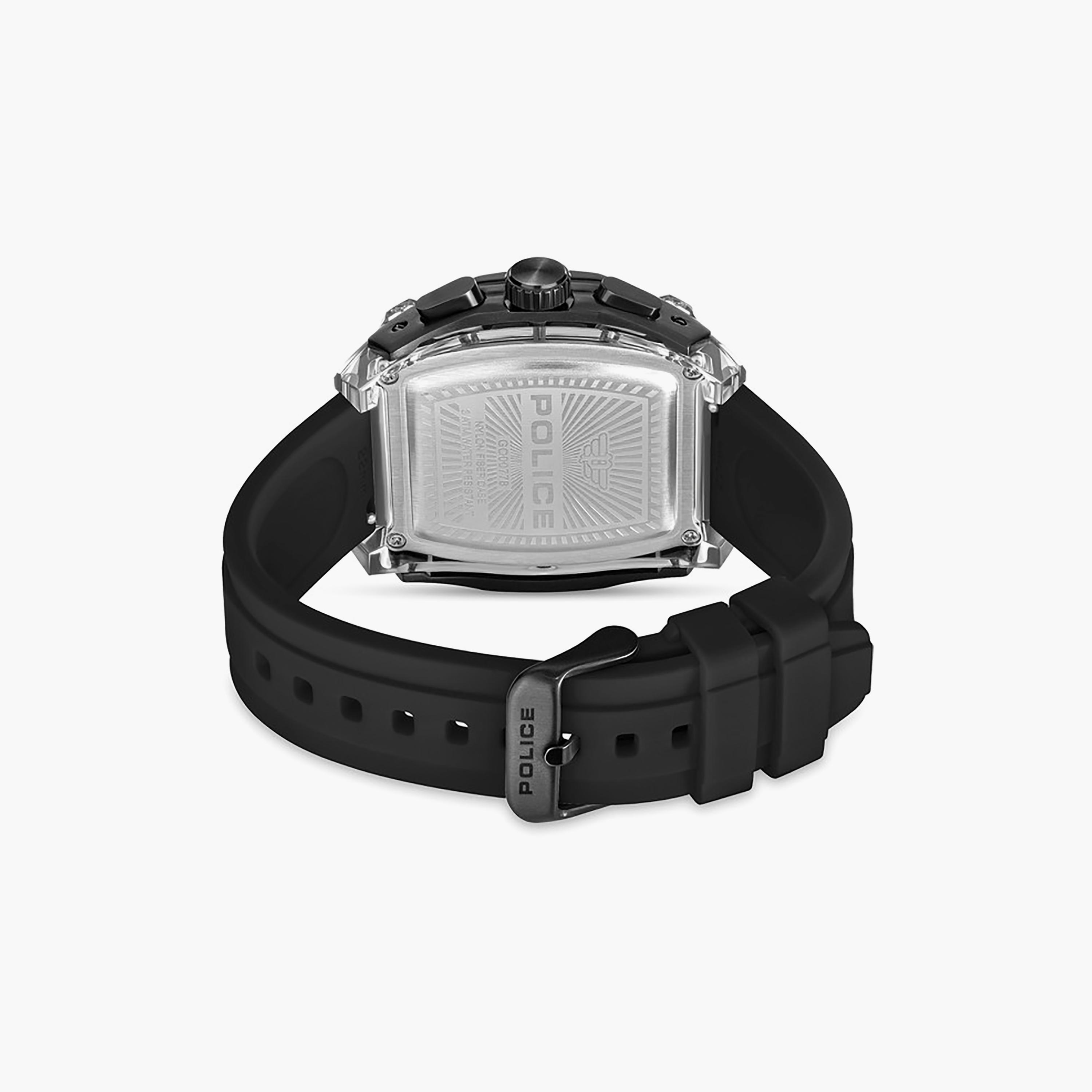 Clout Tank Four Interchangeable Silicone Straps Chronograph Watch for Men-men-watchesandjewellery-watches-image-6