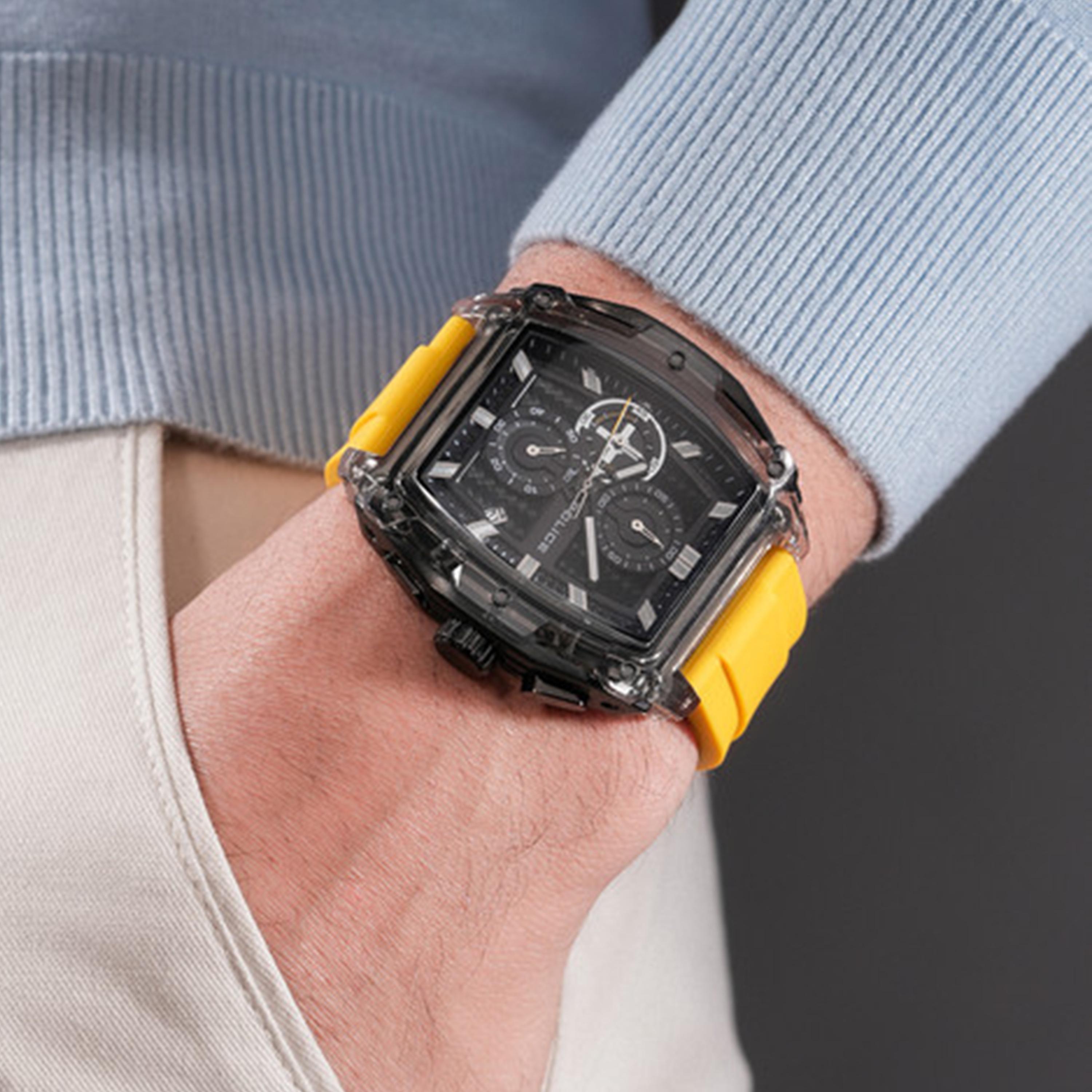 Clout Tank Limited Edition 8 Interchangeable Silicone Straps Chronograph Watch for Men-men-watchesandjewellery-watches-image-6