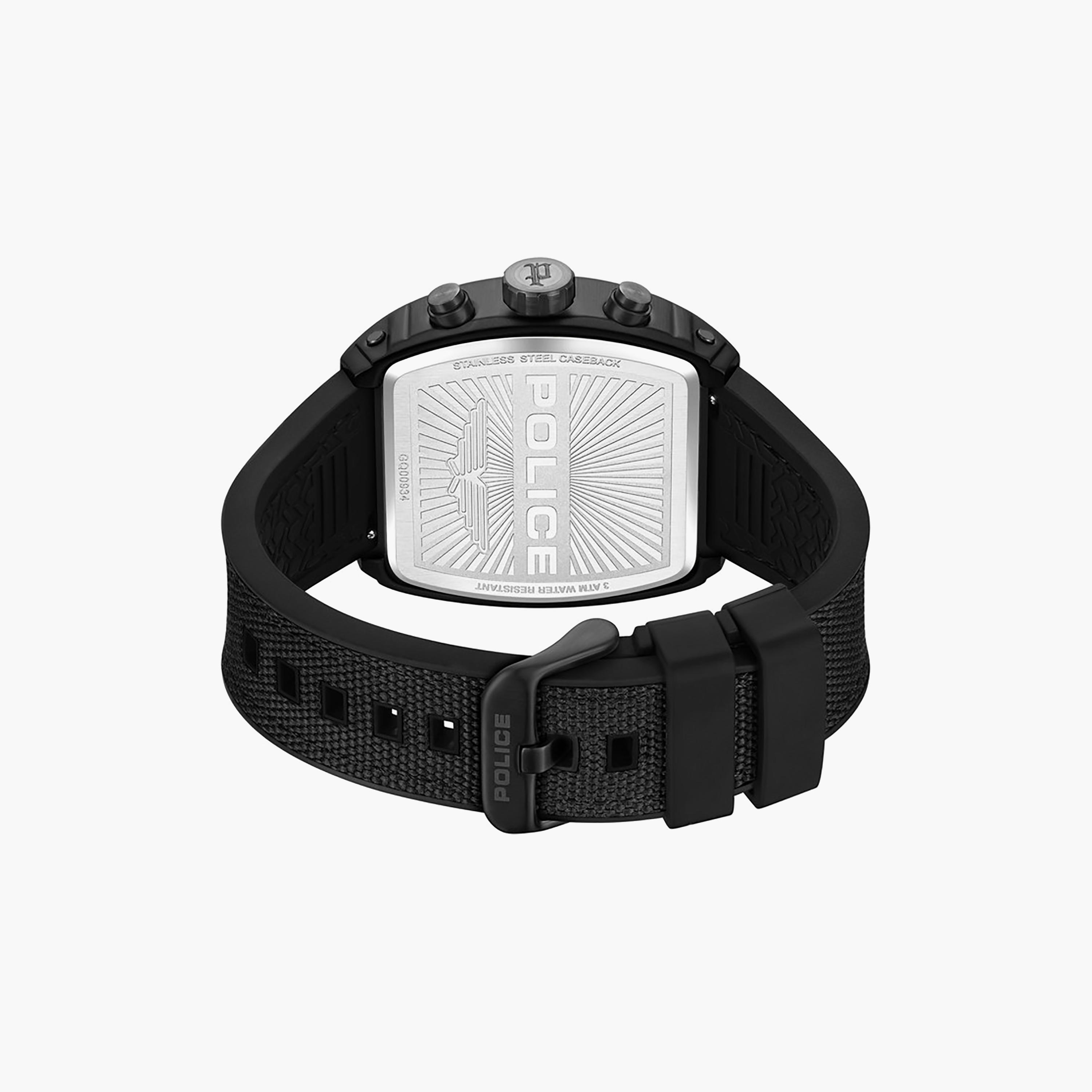 Coswig Black Dial Silicone-Nylon Bracelet Chronograph Watch for Men-men-watchesandjewellery-watches-image-3