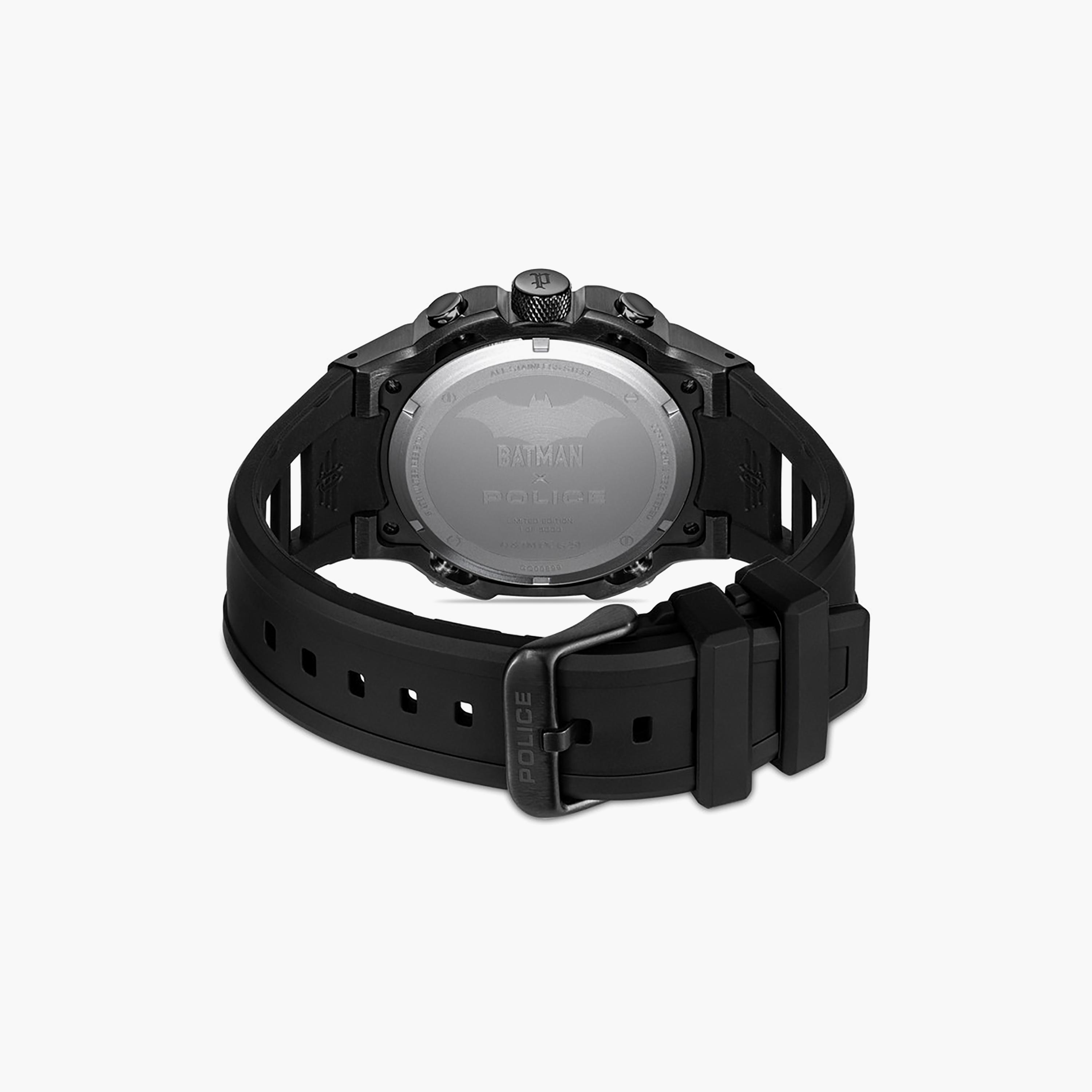 Crusader Black Carbon Dial Silicone Strap Multifunction Watch Set for Men-men-watchesandjewellery-watches-image-4