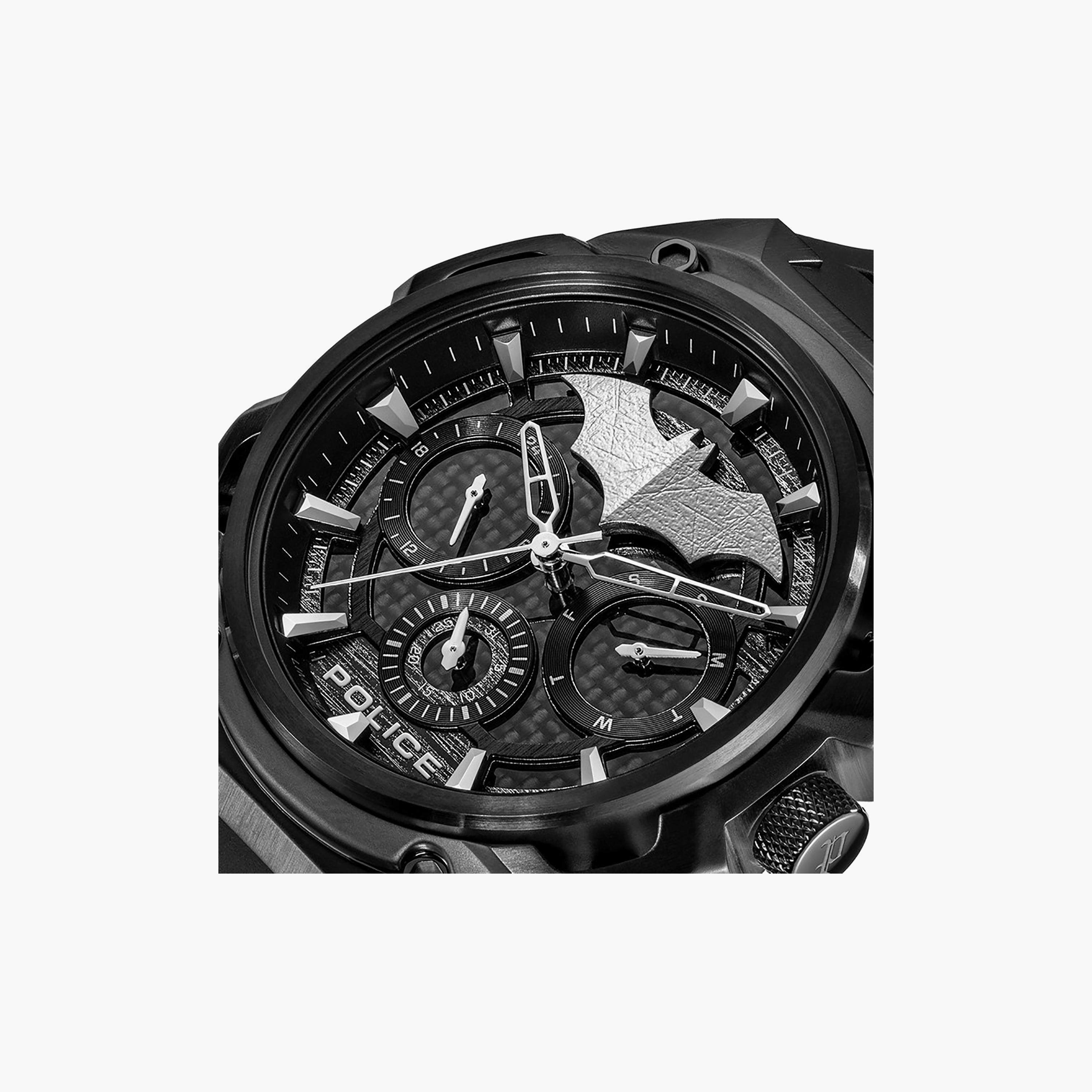 Crusader Black Carbon Dial Silicone Strap Multifunction Watch Set for Men-men-watchesandjewellery-watches-image-5