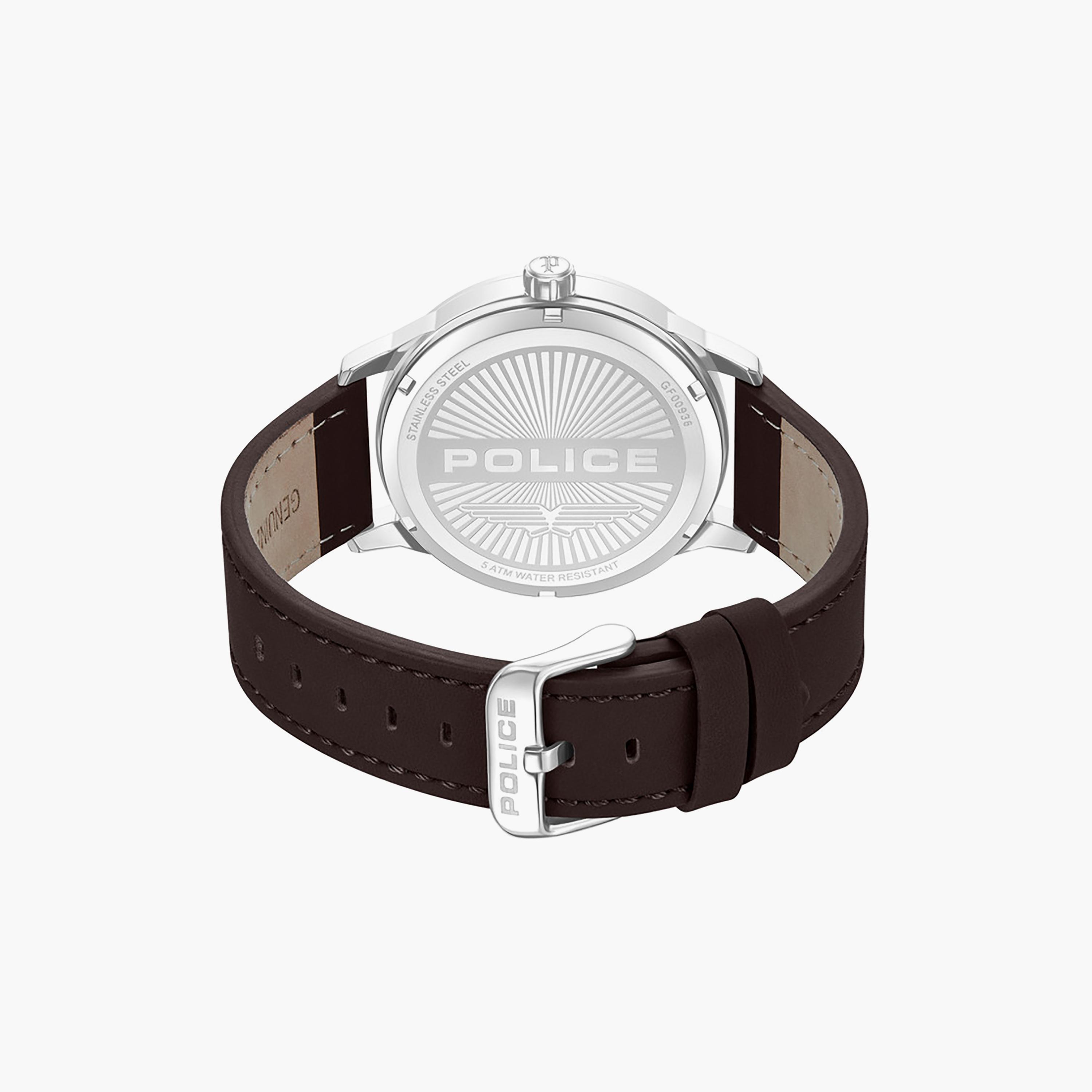 Jet Green Dial Genuine Leather Strap Analog Watch for Men-men-watchesandjewellery-watches-image-3
