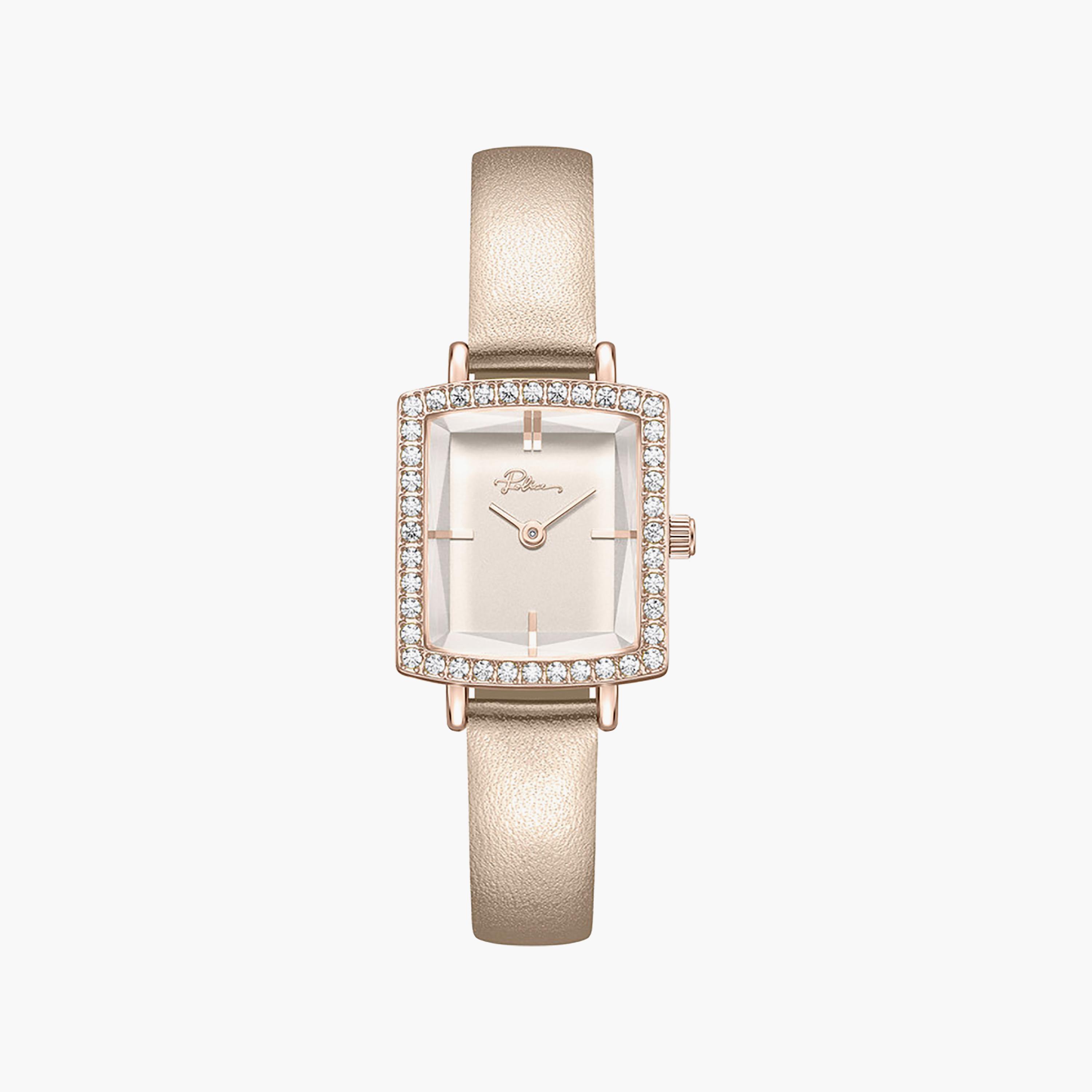 Lorie Light Pink Dial Genuine Leather Strap Analog Watch for Women-women-watchesandjewellery-watches-image-1