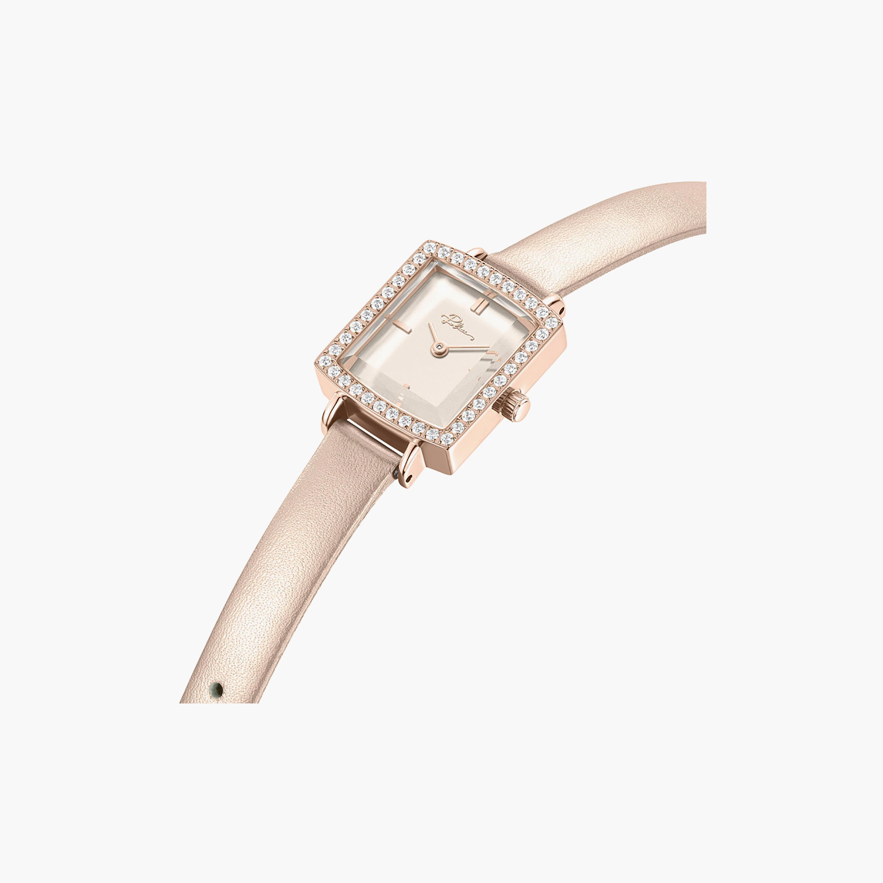 Lorie Light Pink Dial Genuine Leather Strap Analog Watch for Women-women-watchesandjewellery-watches-image-2