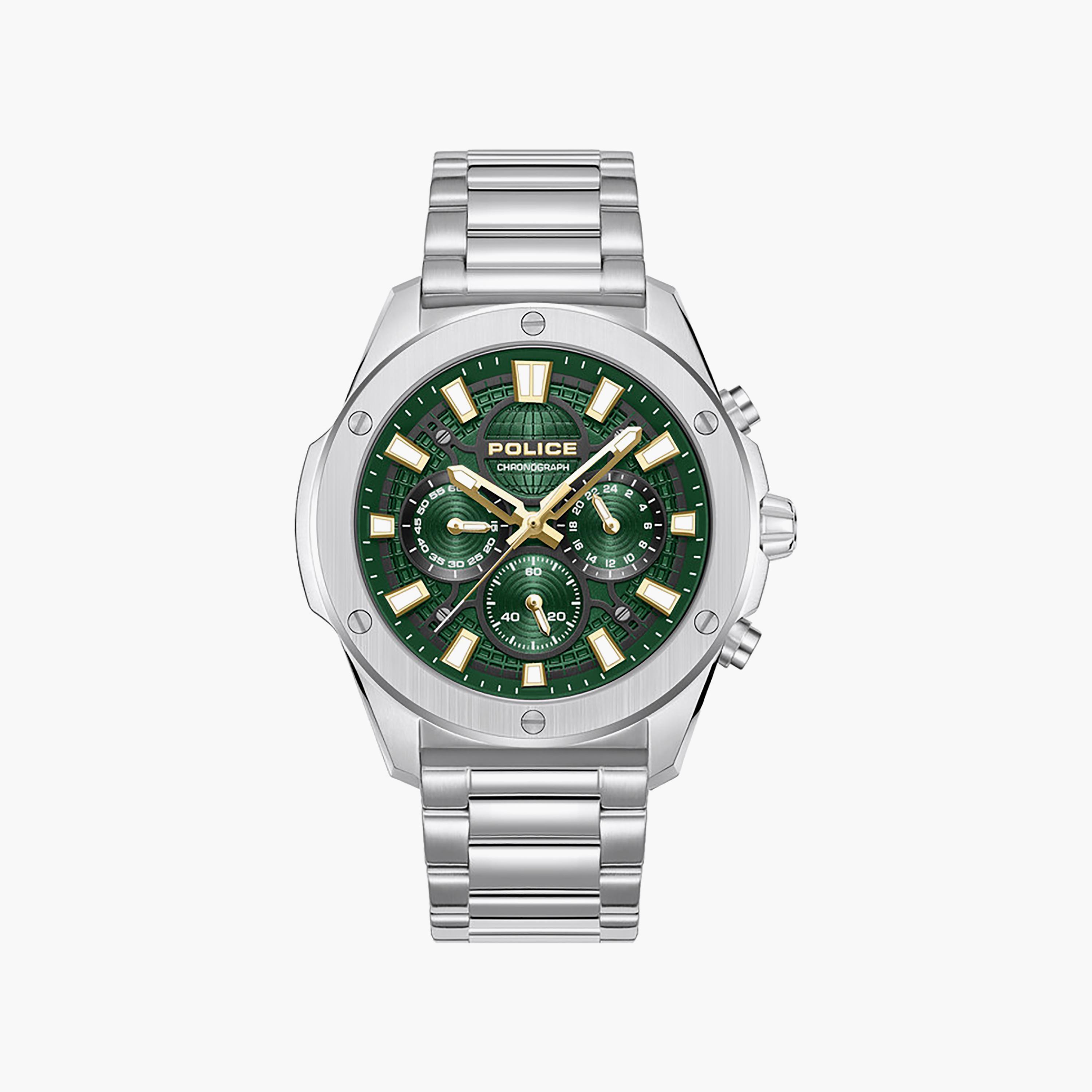 Moonstrike Green Dial Stainless Steel Bracelet Chronograph Watch for Men-men-watchesandjewellery-watches-image-1