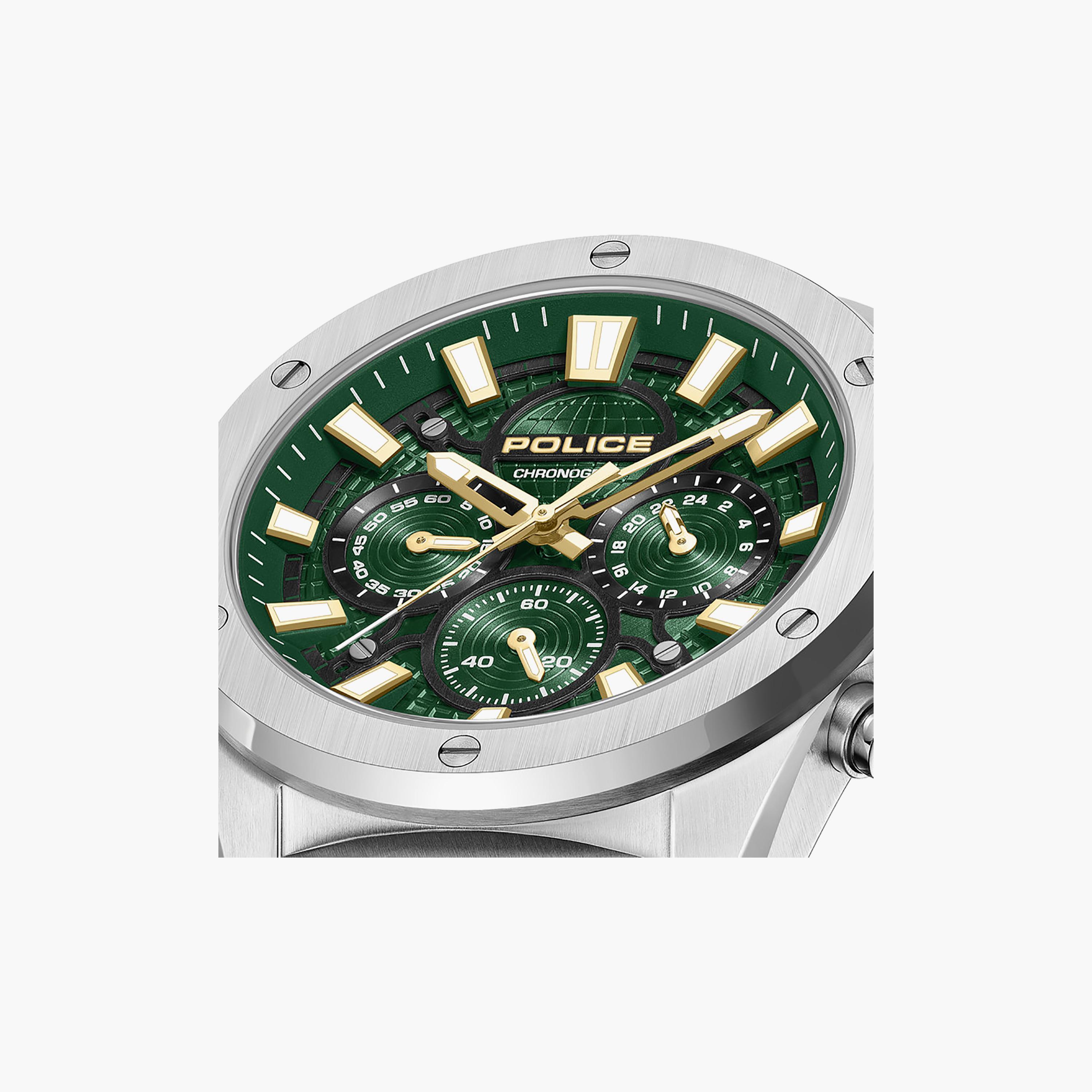 Moonstrike Green Dial Stainless Steel Bracelet Chronograph Watch for Men-men-watchesandjewellery-watches-image-4