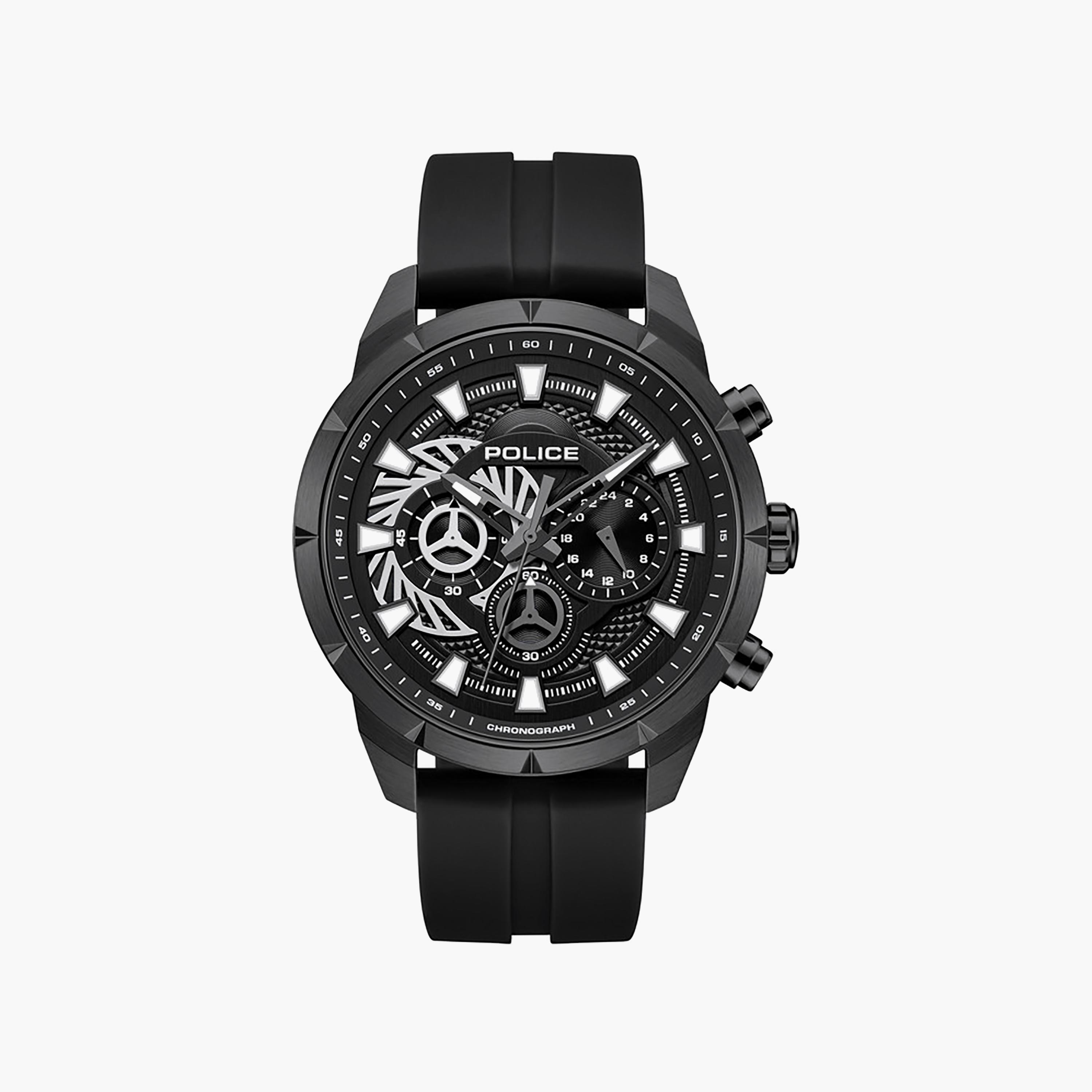 Neist Black Dial Silicone Strap Chronograph Watch for Men-men-watchesandjewellery-watches-image-1