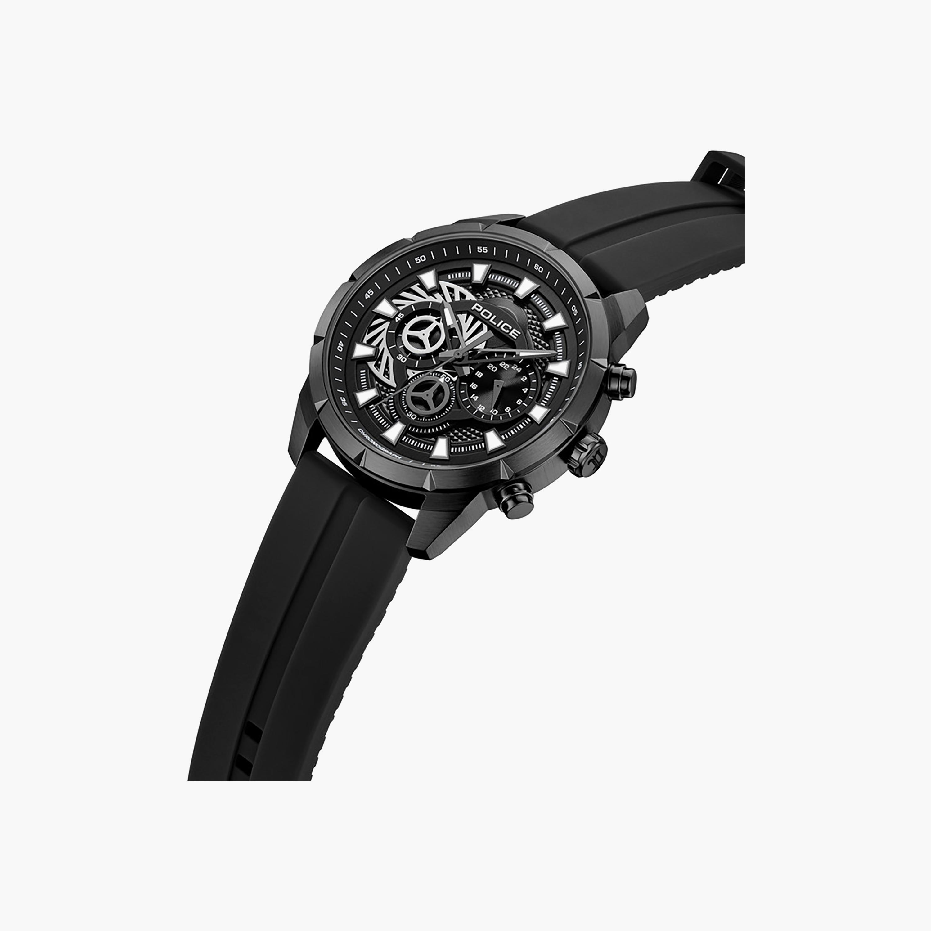 Neist Black Dial Silicone Strap Chronograph Watch for Men-men-watchesandjewellery-watches-image-2