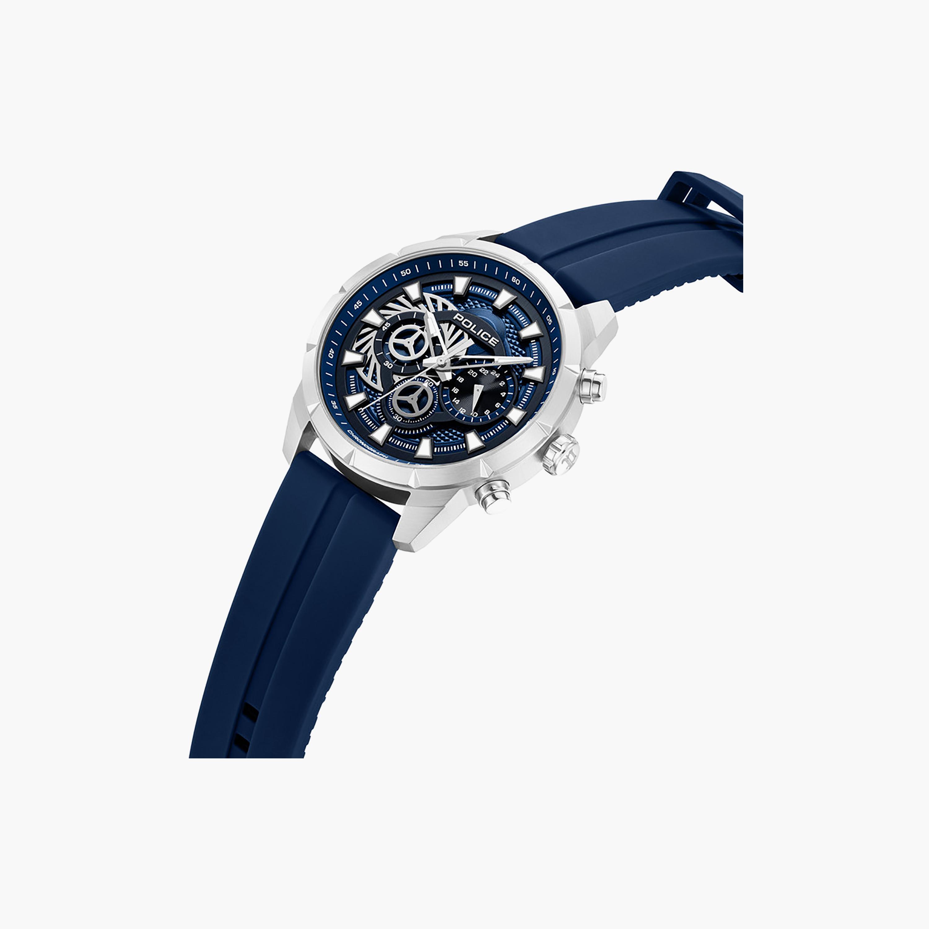 Neist Blue Dial Silicone Strap Chronograph Watch for Men-men-watchesandjewellery-watches-image-2