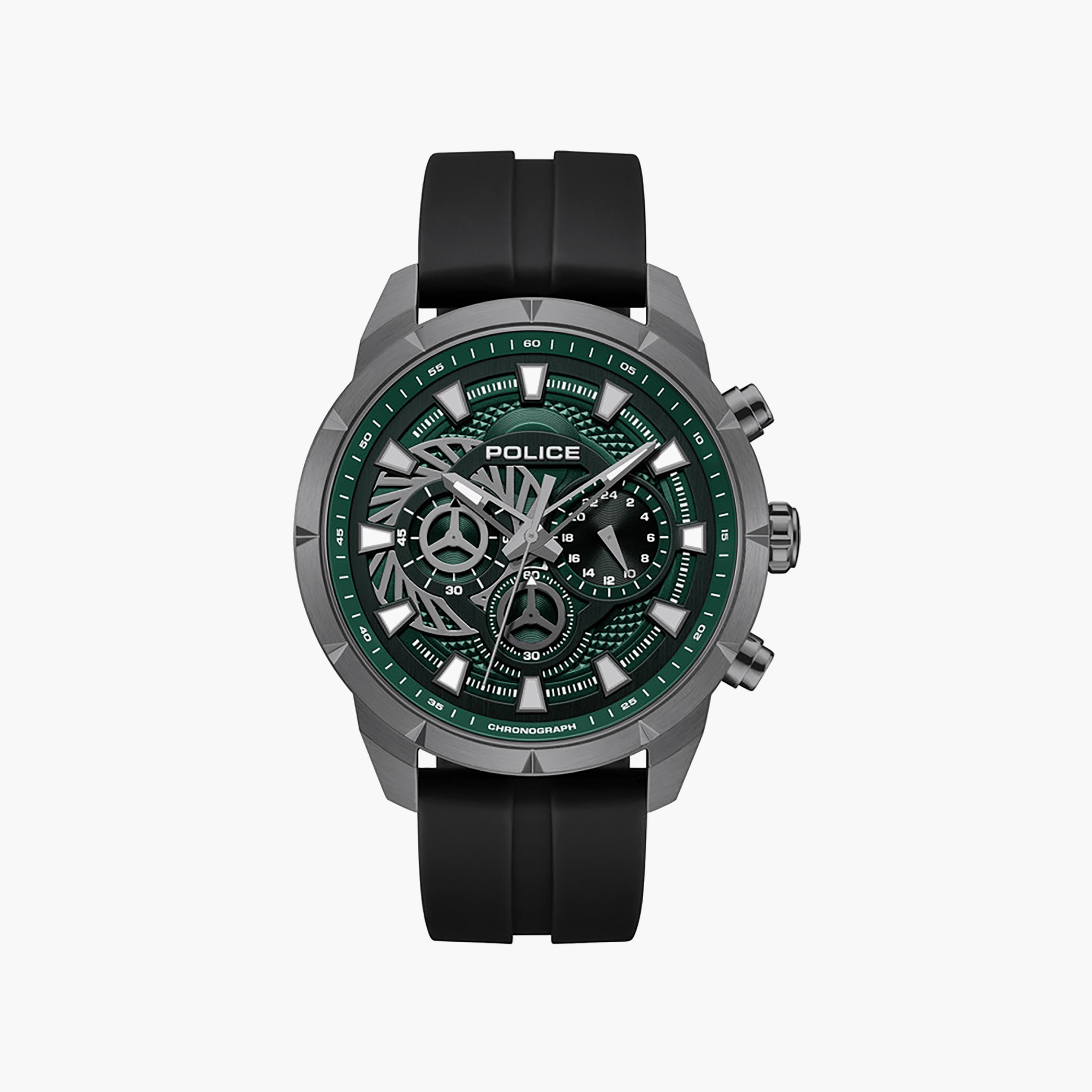 Neist Green Dial Silicone Strap Chronograph Watch for Men-men-watchesandjewellery-watches-image-1