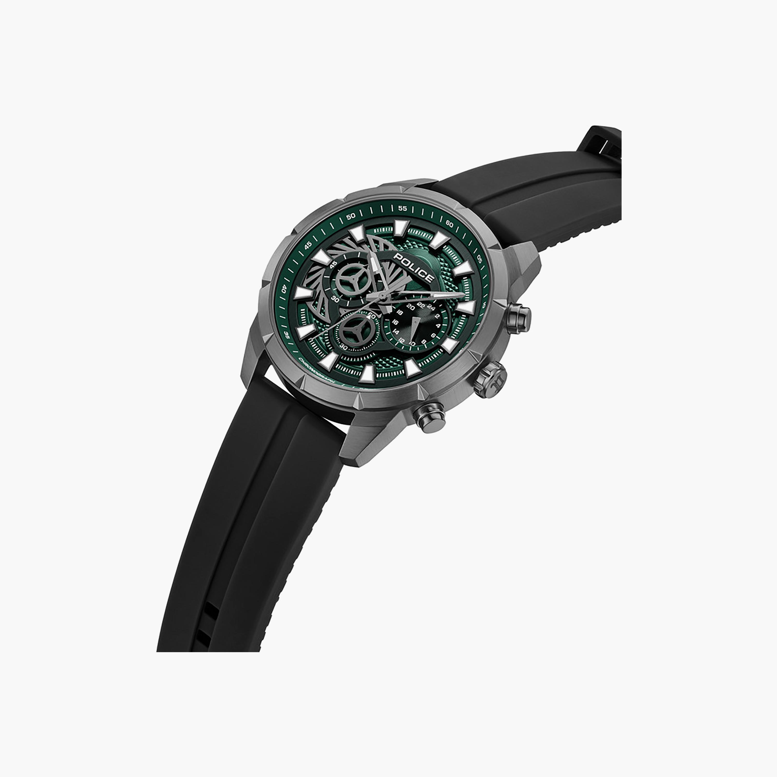 Neist Green Dial Silicone Strap Chronograph Watch for Men-men-watchesandjewellery-watches-image-2