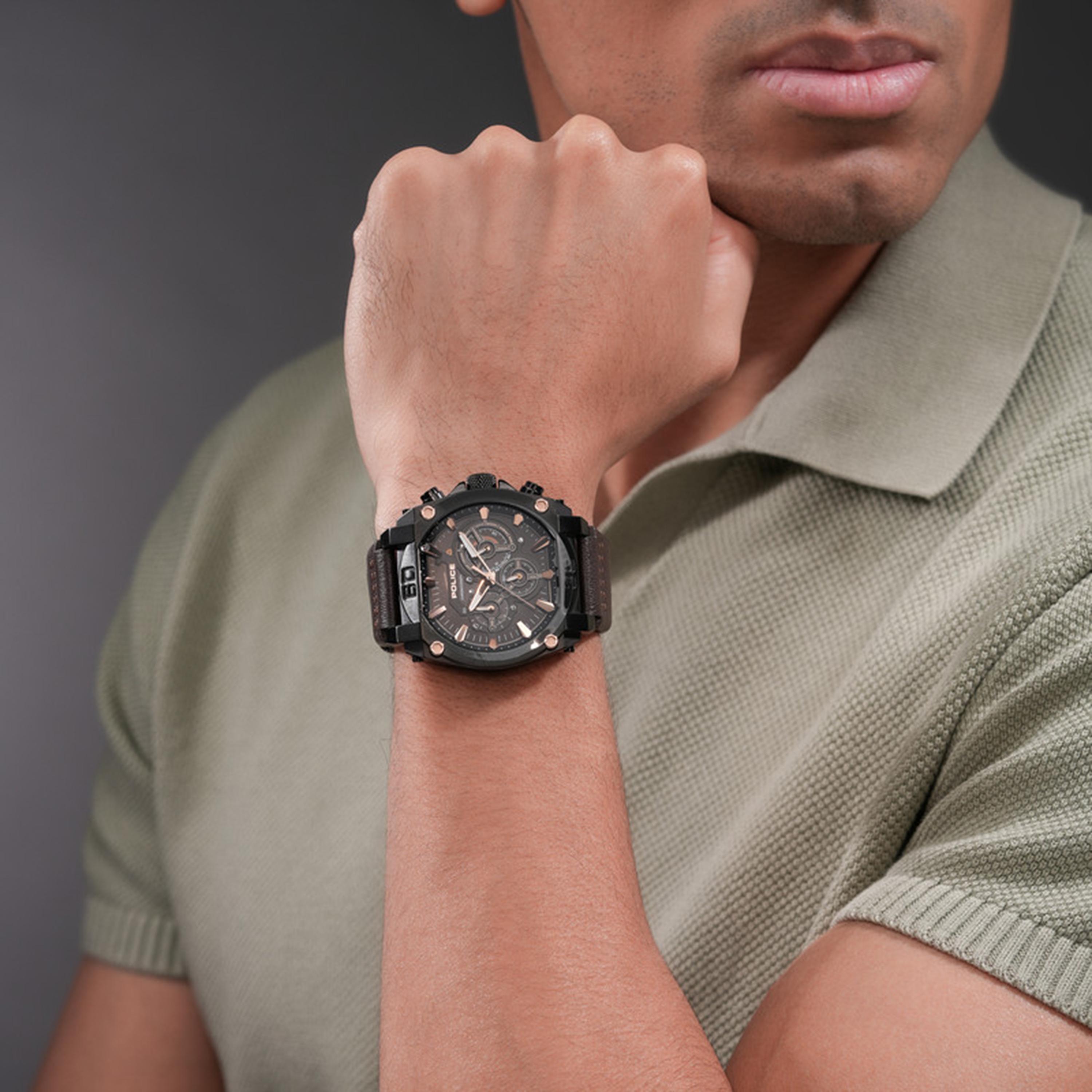 Norwood Black Dial Genuine Leather Strap Chronograph Watch for Men-men-watchesandjewellery-watches-image-5