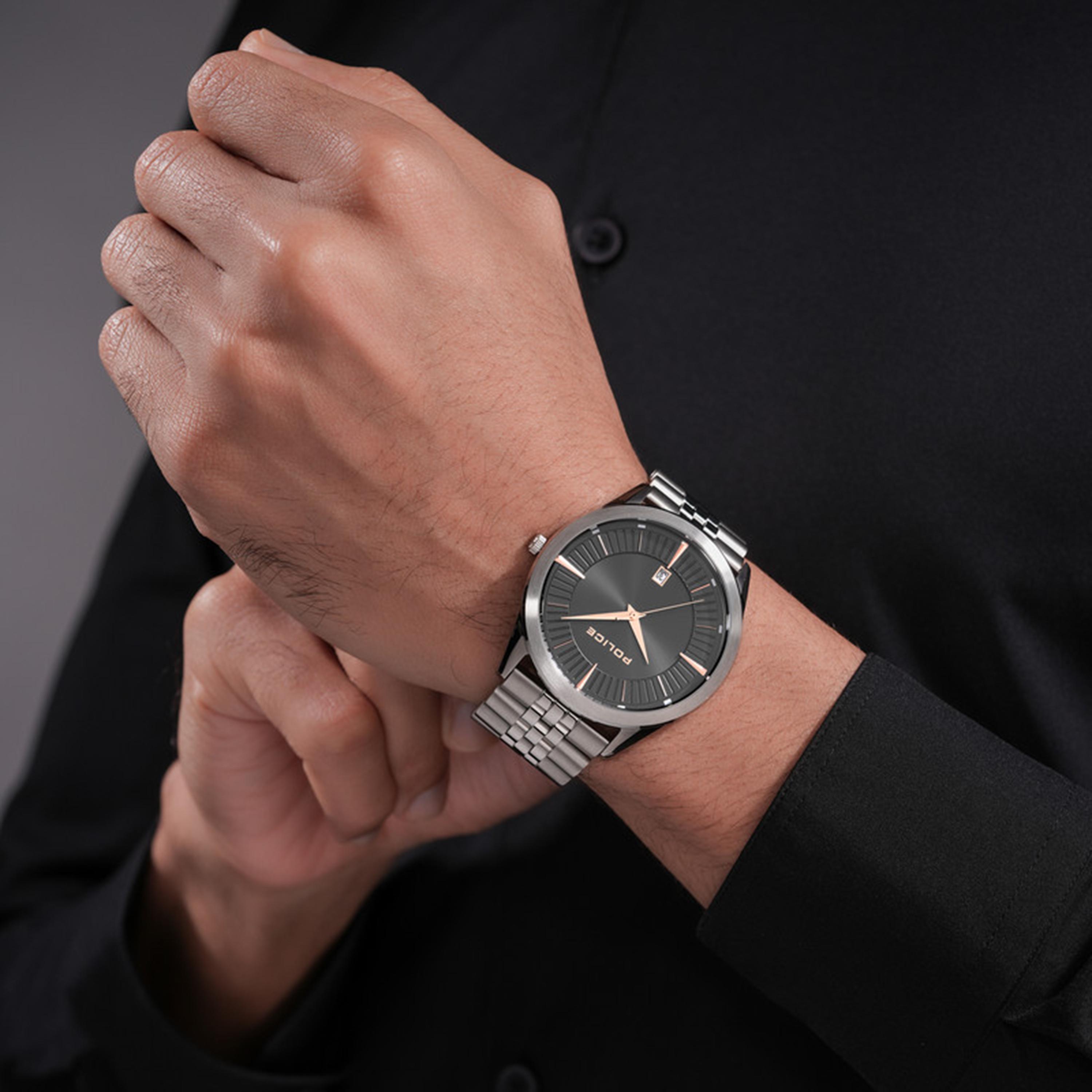 Patriot Black Dial Stainless Steel Bracelet Analog Watch for Men-men-watchesandjewellery-watches-image-5