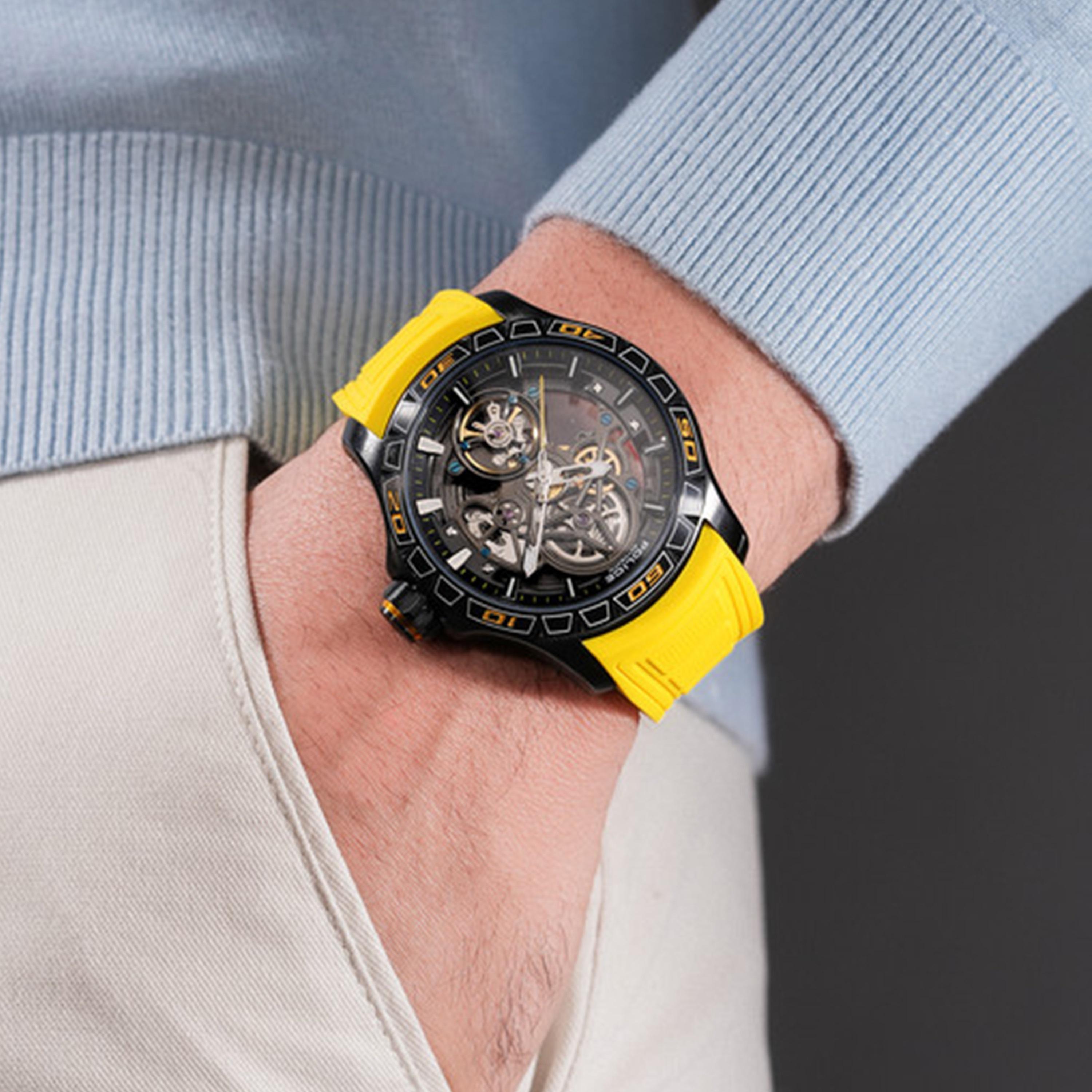 Spirit Gunmetal Dial Silicone Strap Analog Watch for Men-men-watchesandjewellery-watches-image-5