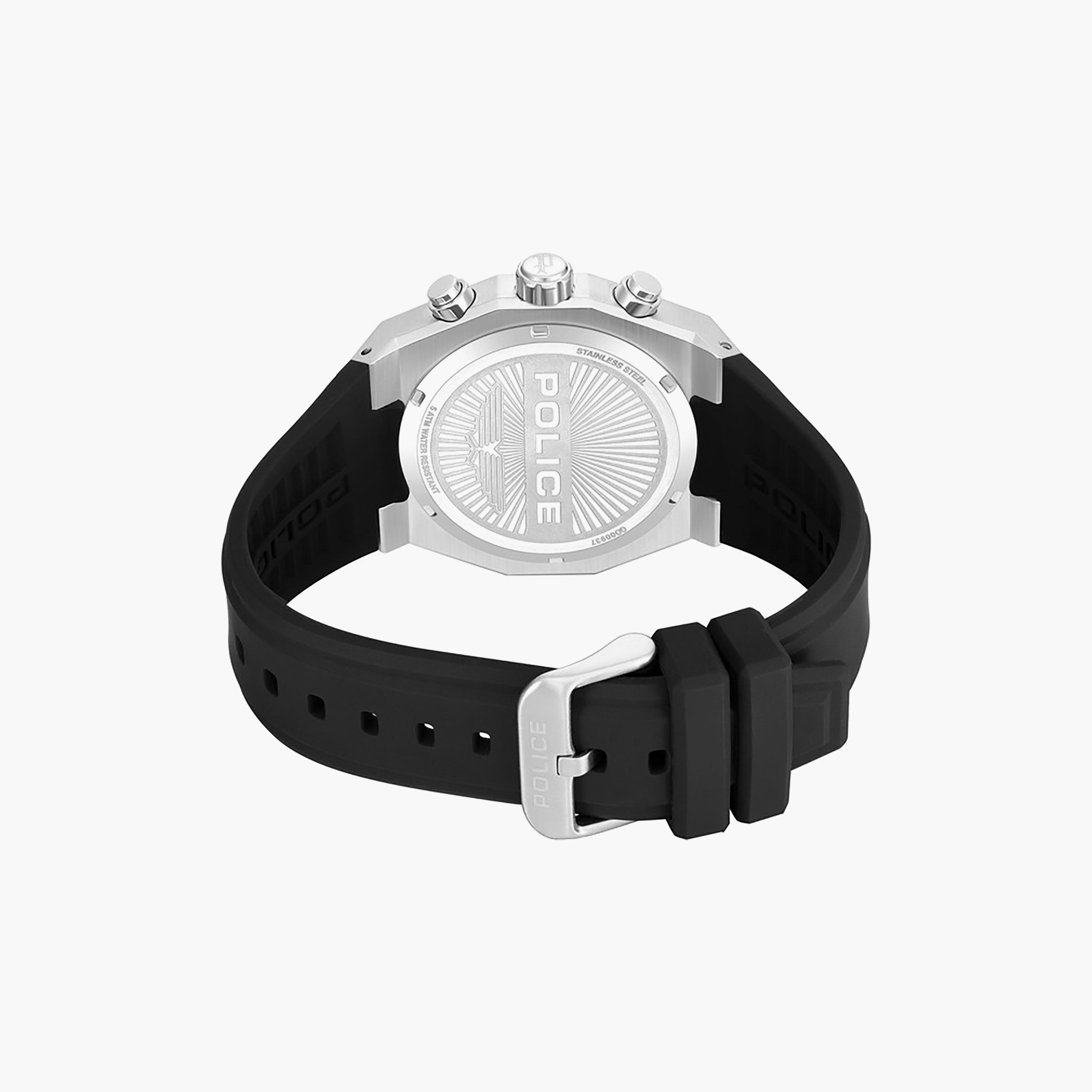 Steward Gunmetal Dial Silicone Strap Chronograph Watch for Men-men-watchesandjewellery-watches-image-3
