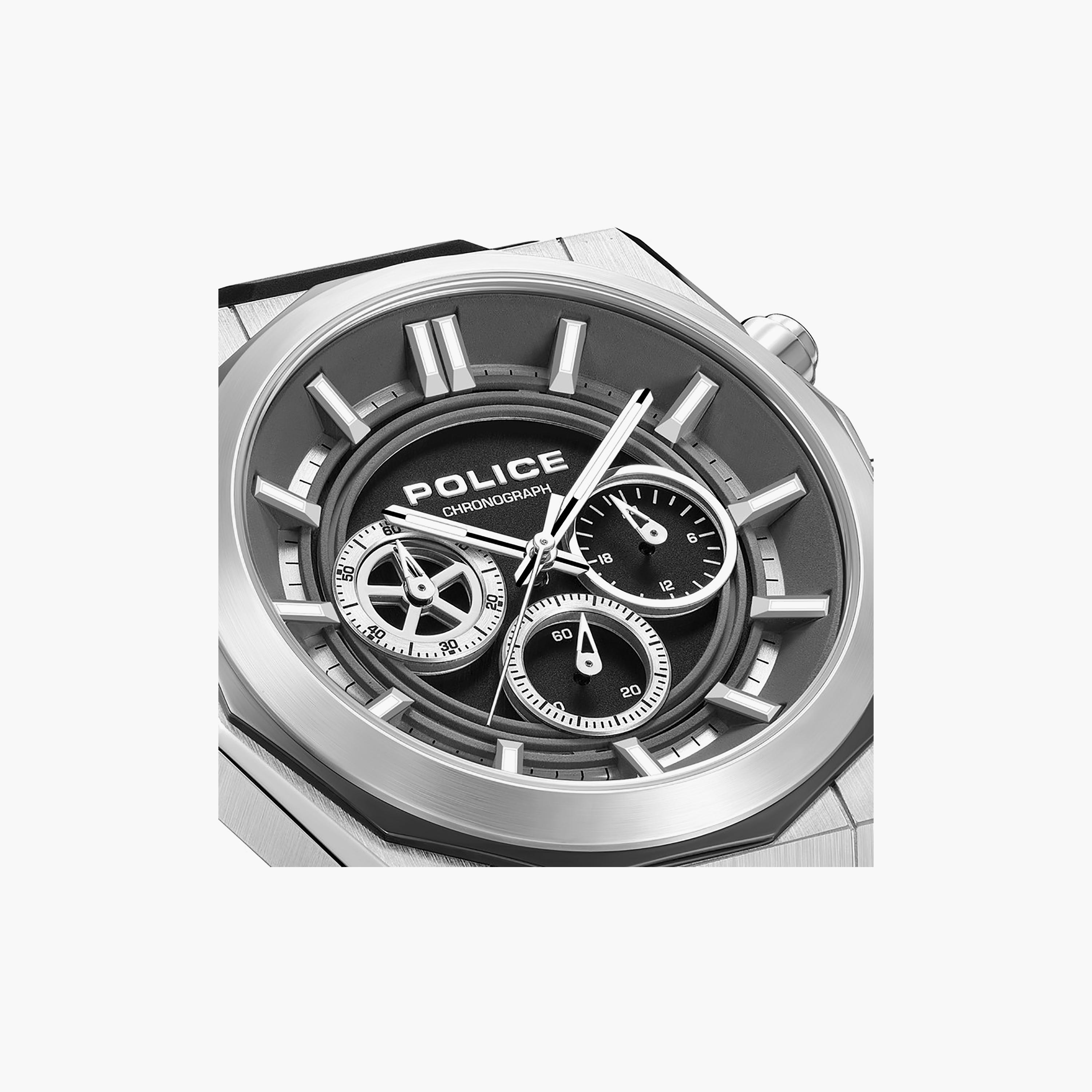 Steward Gunmetal Dial Silicone Strap Chronograph Watch for Men-men-watchesandjewellery-watches-image-4