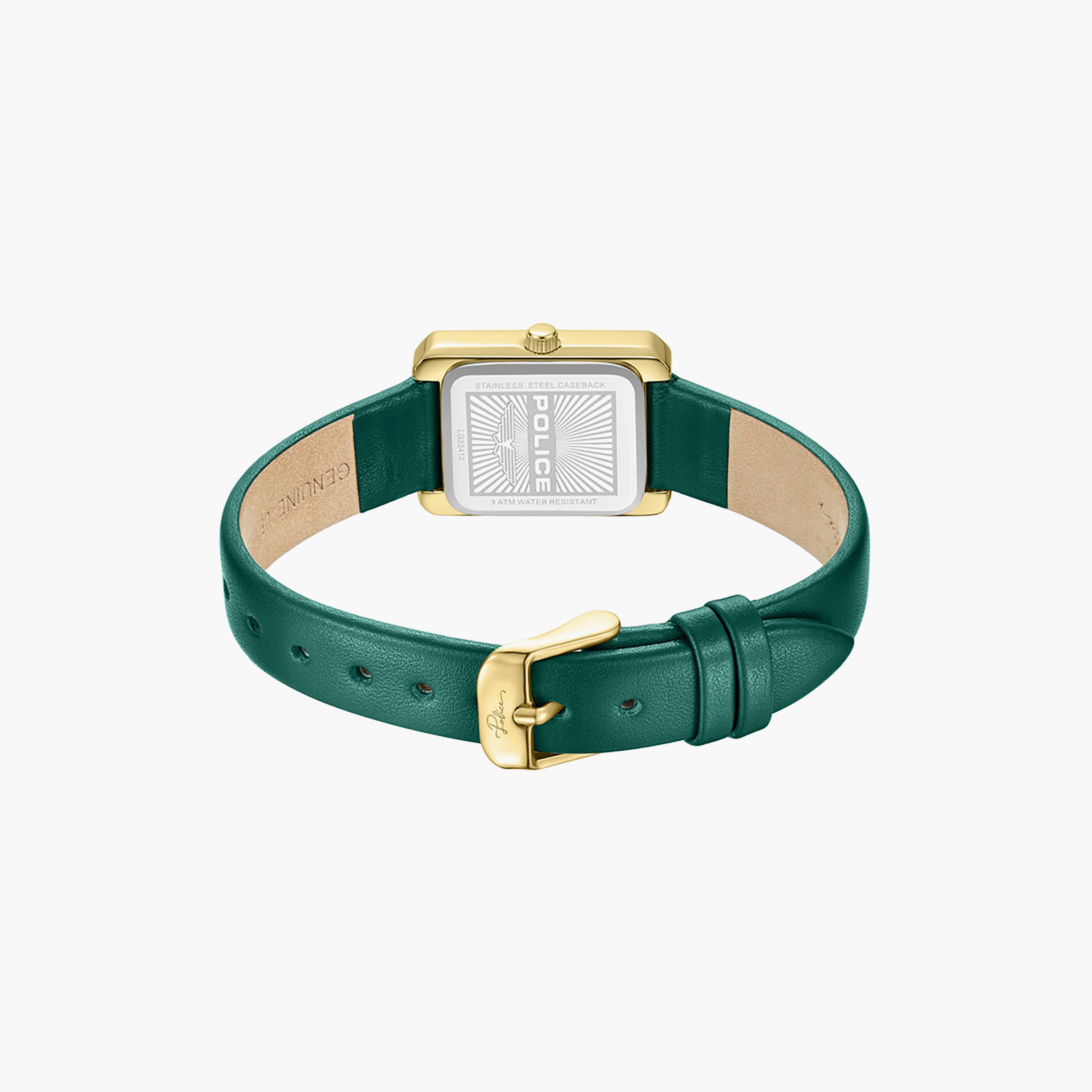 Uloya Green Dial Genuine Leather Strap Analog Watch for Women-women-watchesandjewellery-watches-image-3