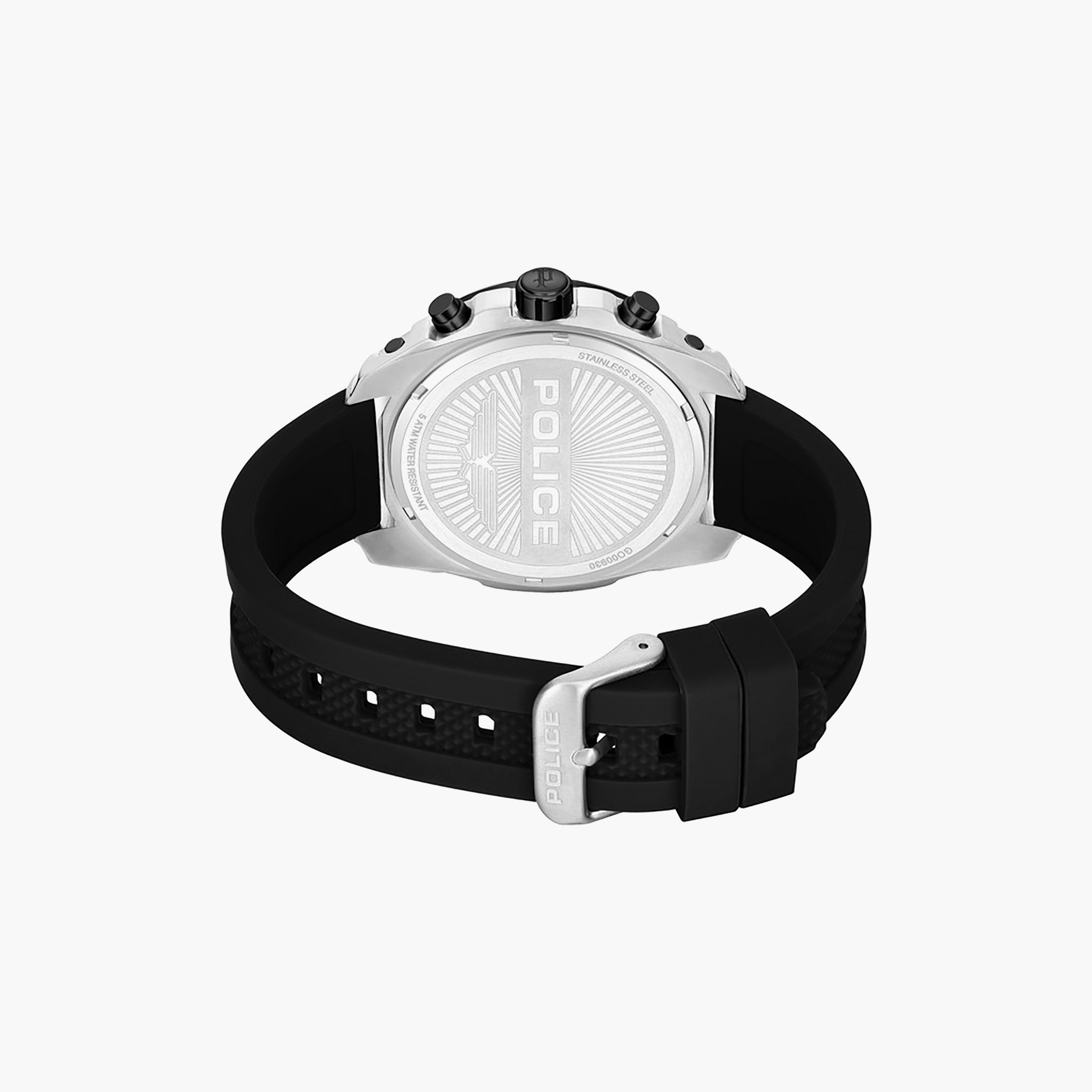 Wyvern Black Dial Silicone Strap Chronograph Watch for Men-men-watchesandjewellery-watches-image-3