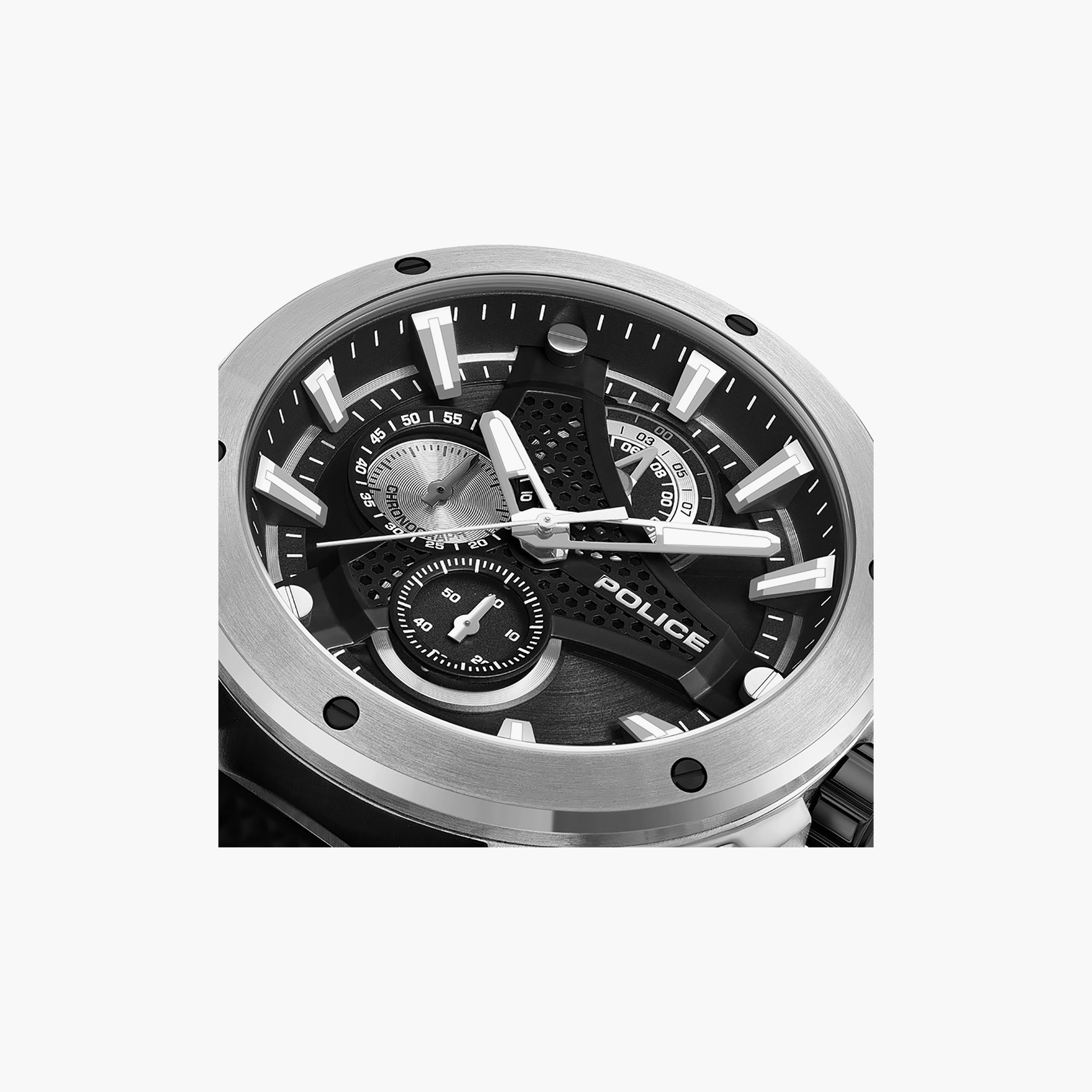 Wyvern Black Dial Silicone Strap Chronograph Watch for Men-men-watchesandjewellery-watches-image-4