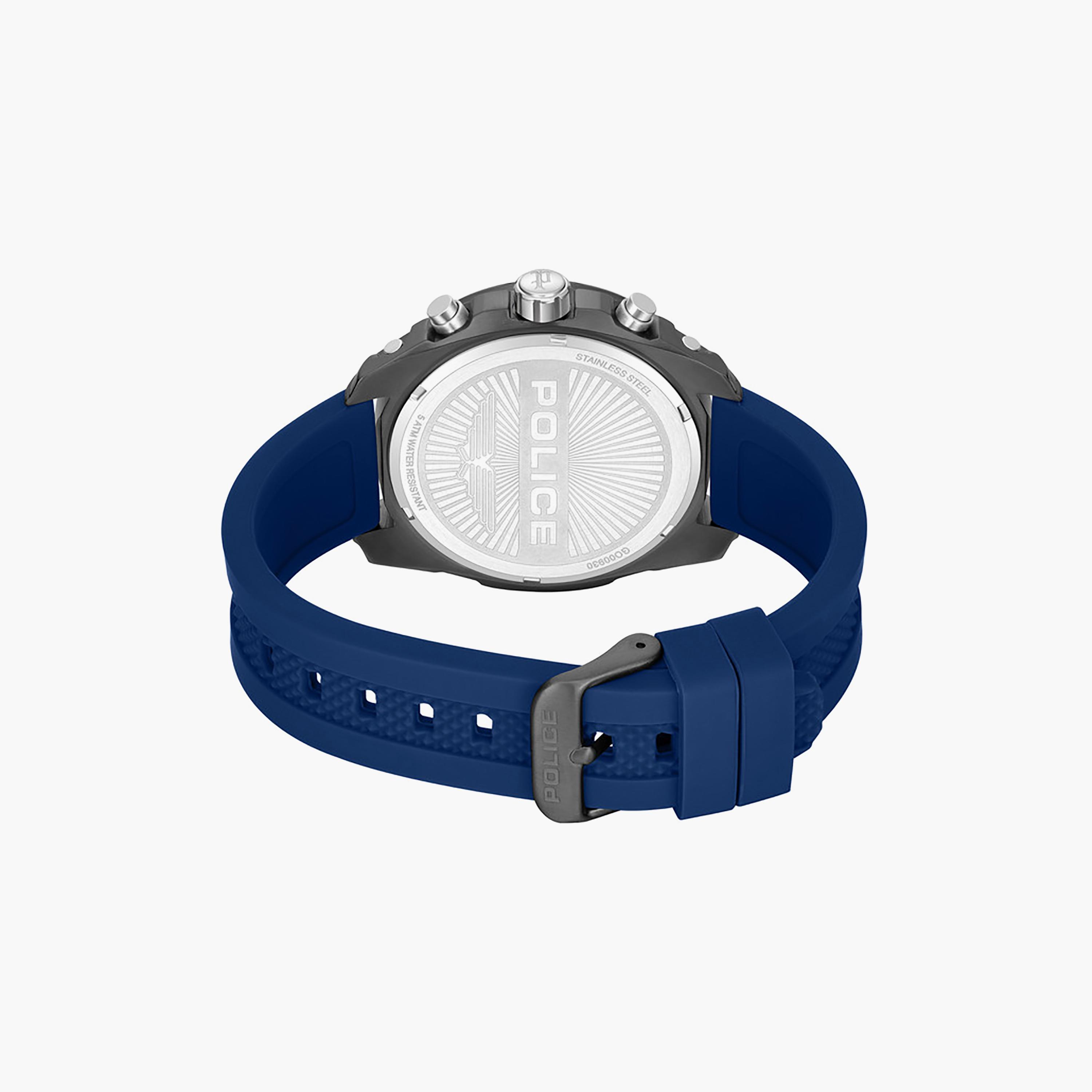 Wyvern Blue Dial Silicone Strap Chronograph Watch for Men-men-watchesandjewellery-watches-image-3