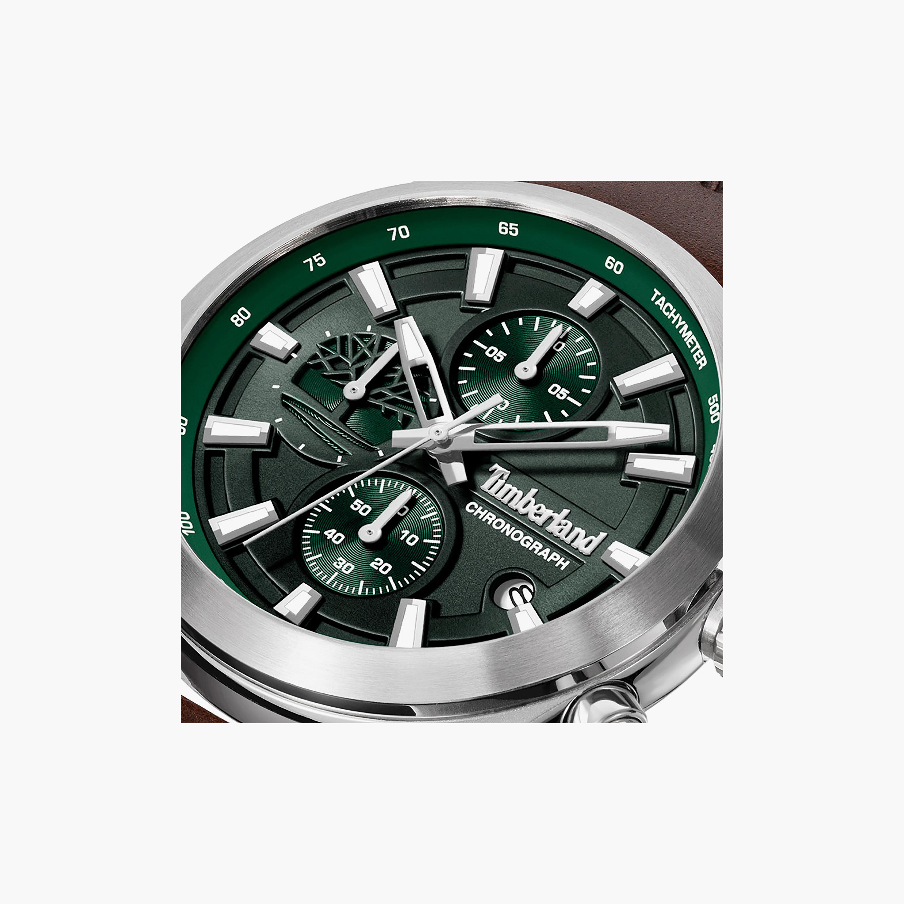 Ashmont Green Dial Leather Strap Chronograph Watch for Men-men-watchesandjewellery-watches-image-4