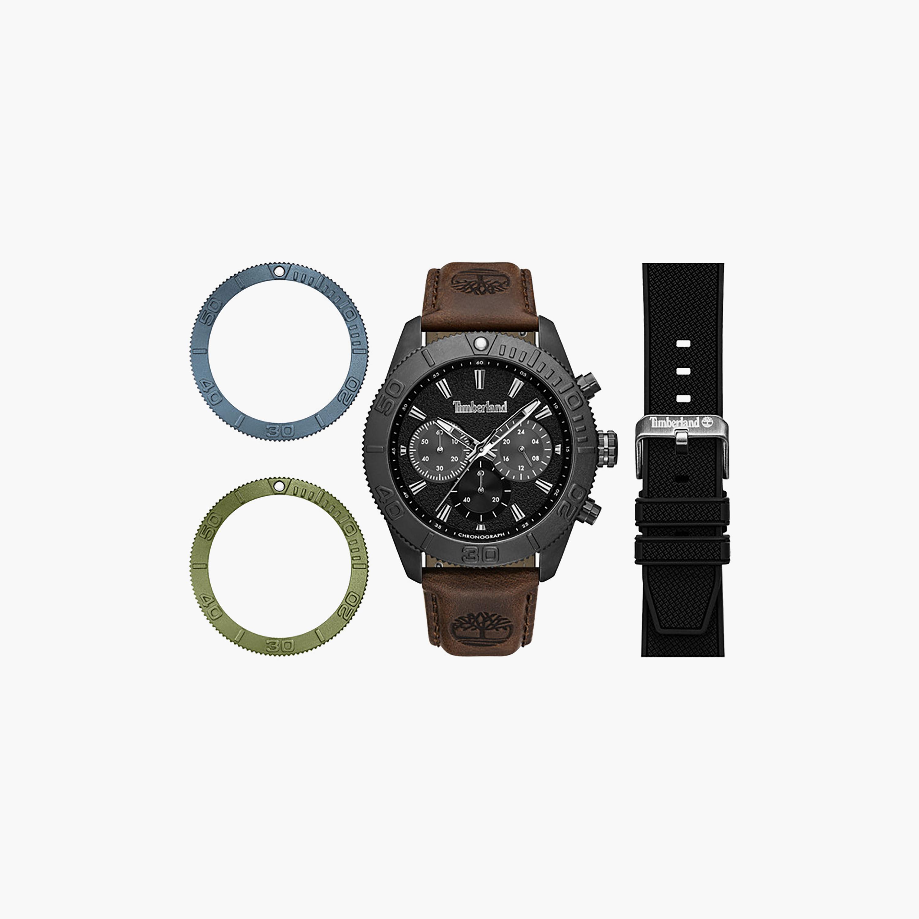 Carrigan Interchangeable Strap & Bezel Chronograph Watch for Men-men-watchesandjewellery-watches-image-1