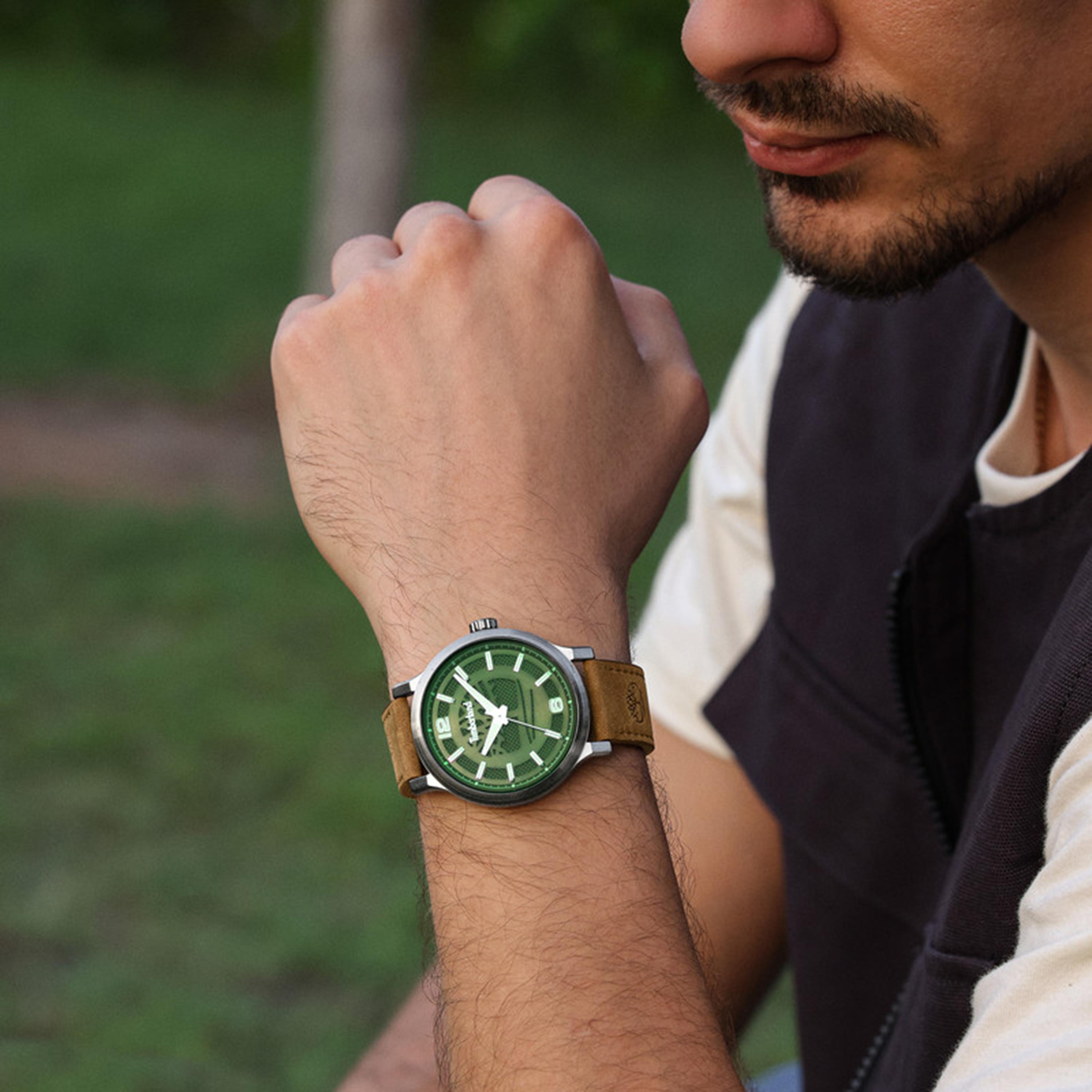 Driscoll Green Dial Leather Strap Analog Watch for Men-men-watchesandjewellery-watches-image-5