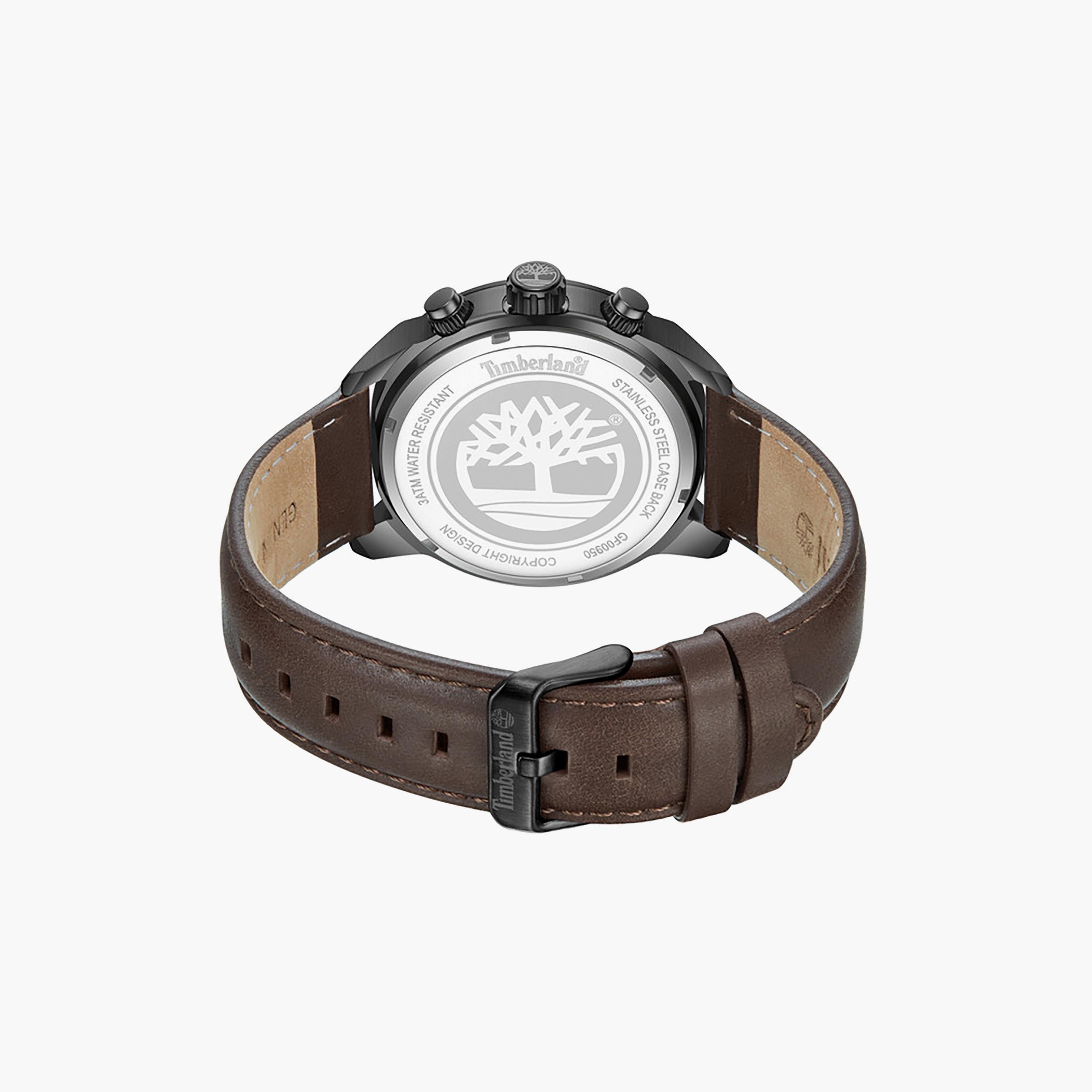 Henniker II Black Dial Leather Strap Multifunction Watch for Men-men-watchesandjewellery-watches-image-3