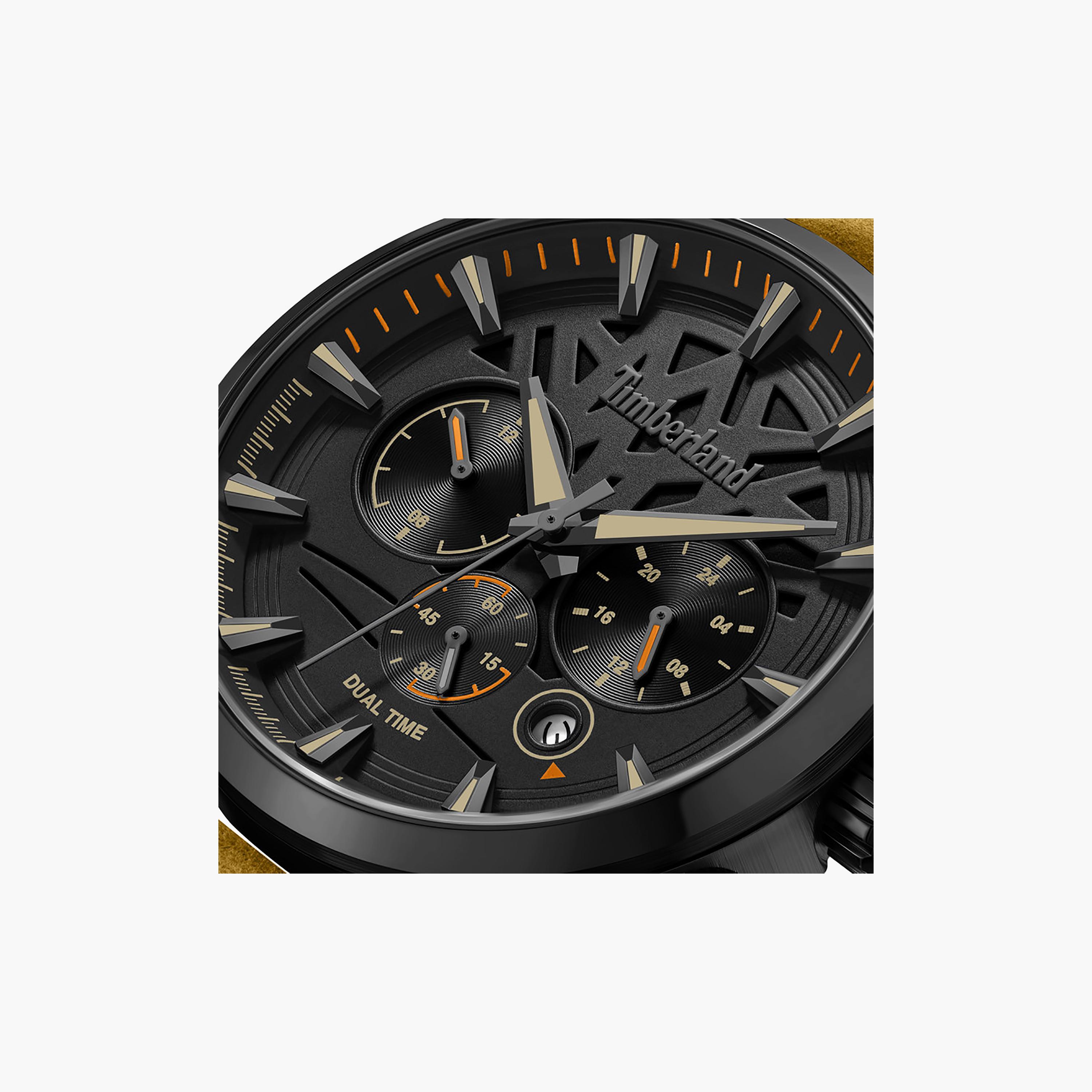 Henniker II Black Dial Leather Strap Multifunction Watch for Men-men-watchesandjewellery-watches-image-4